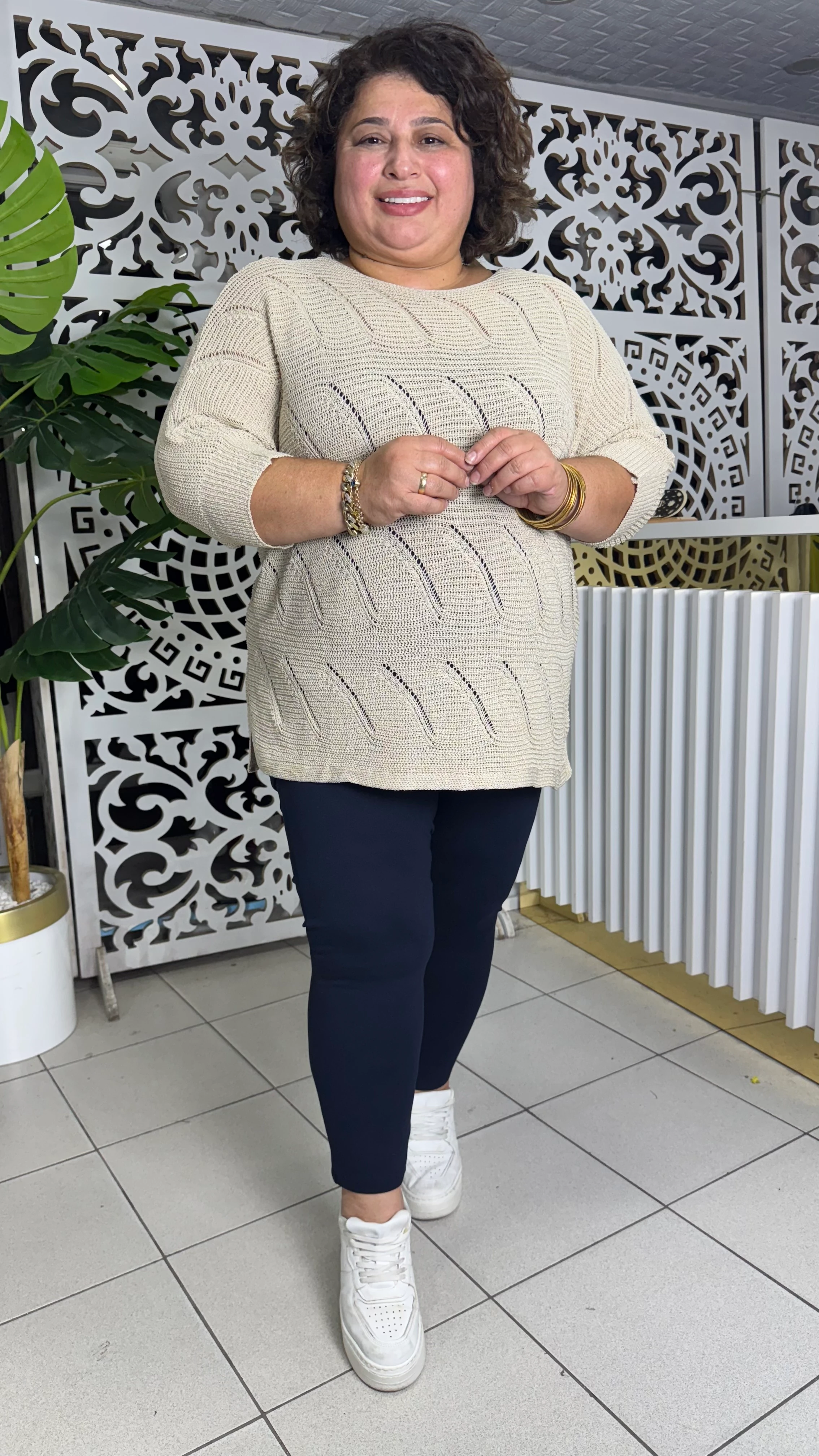 BÜYÜK BEDEN TOPARLAYICI ÇELİK ÖRME  PUNTO TAYT - LACİVERT