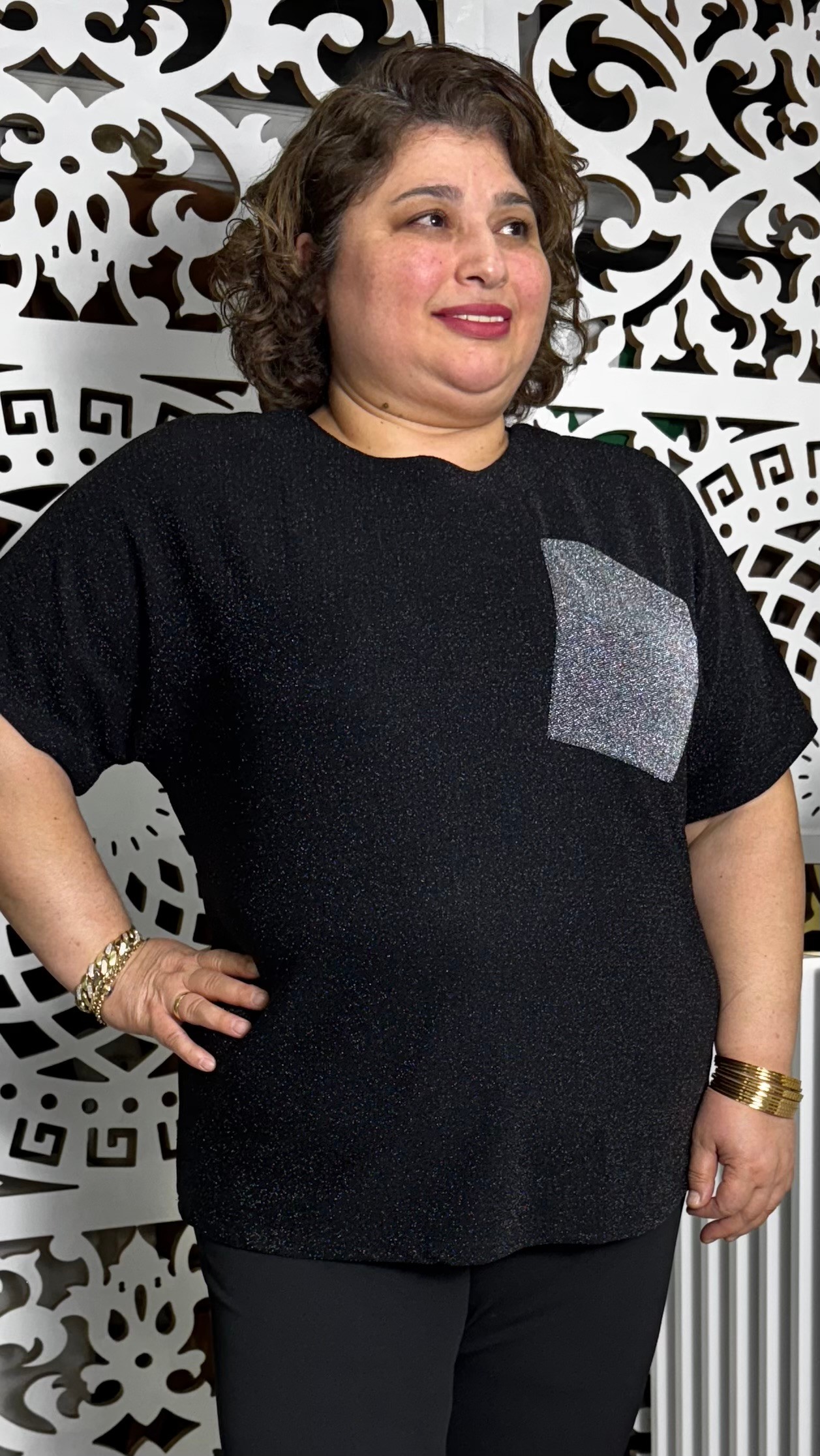 SİMLİ KUMAŞ BLUZ