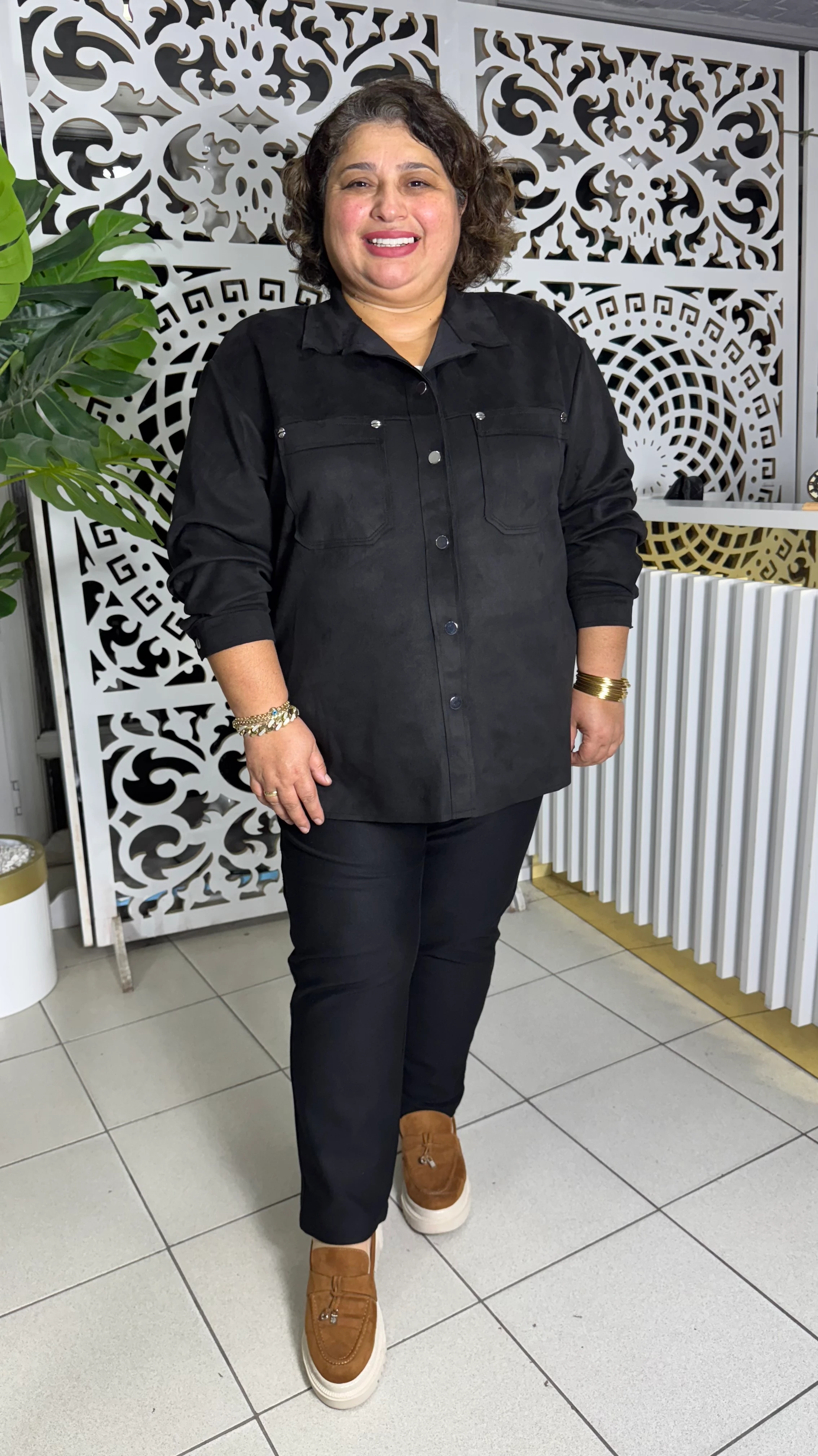 BÜYÜK BEDEN SÜET GÖMLEK