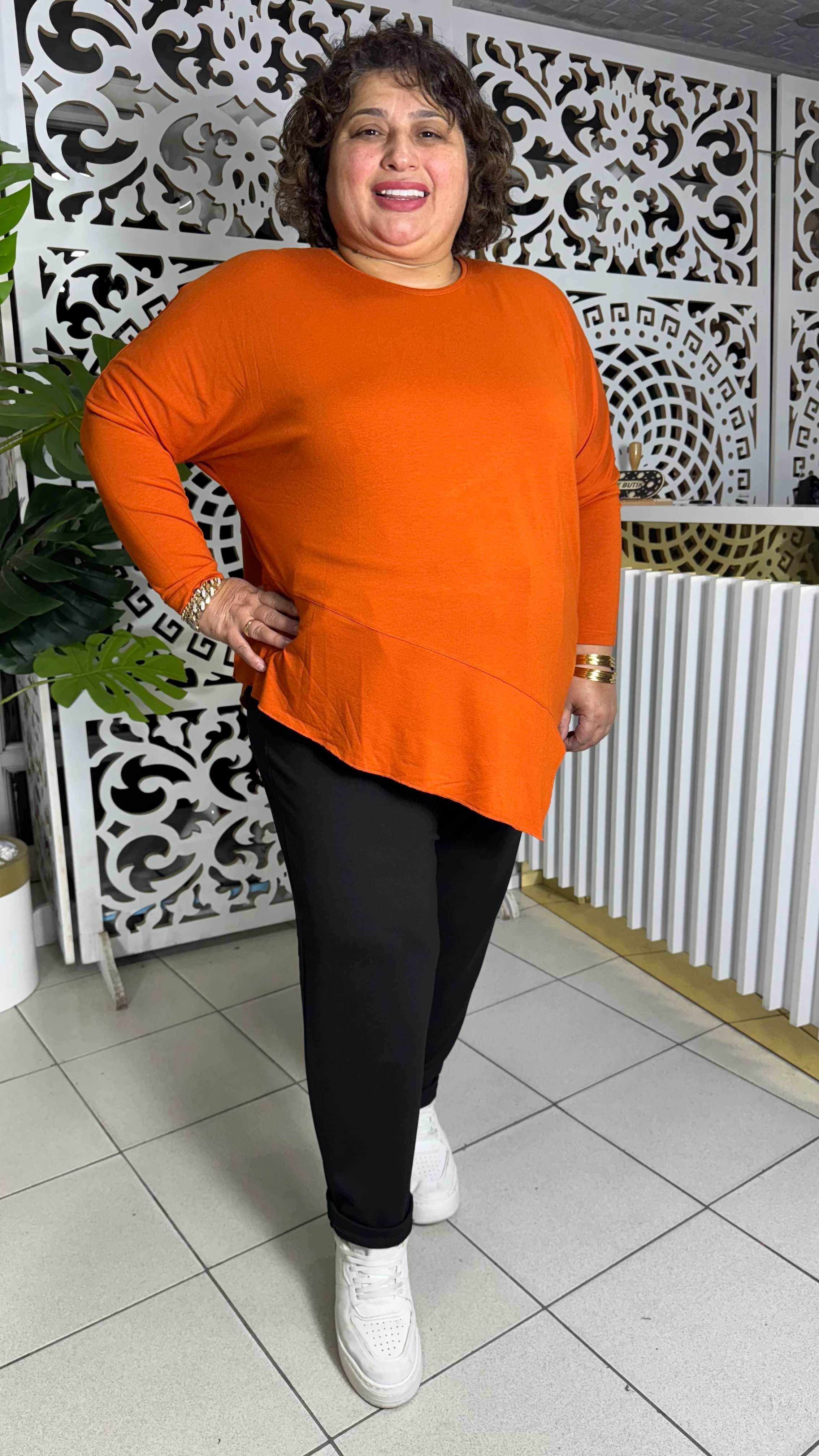 BÜYÜK BEDEN HAVUÇ MODEL ÇELİK ÖRME PANTOLON