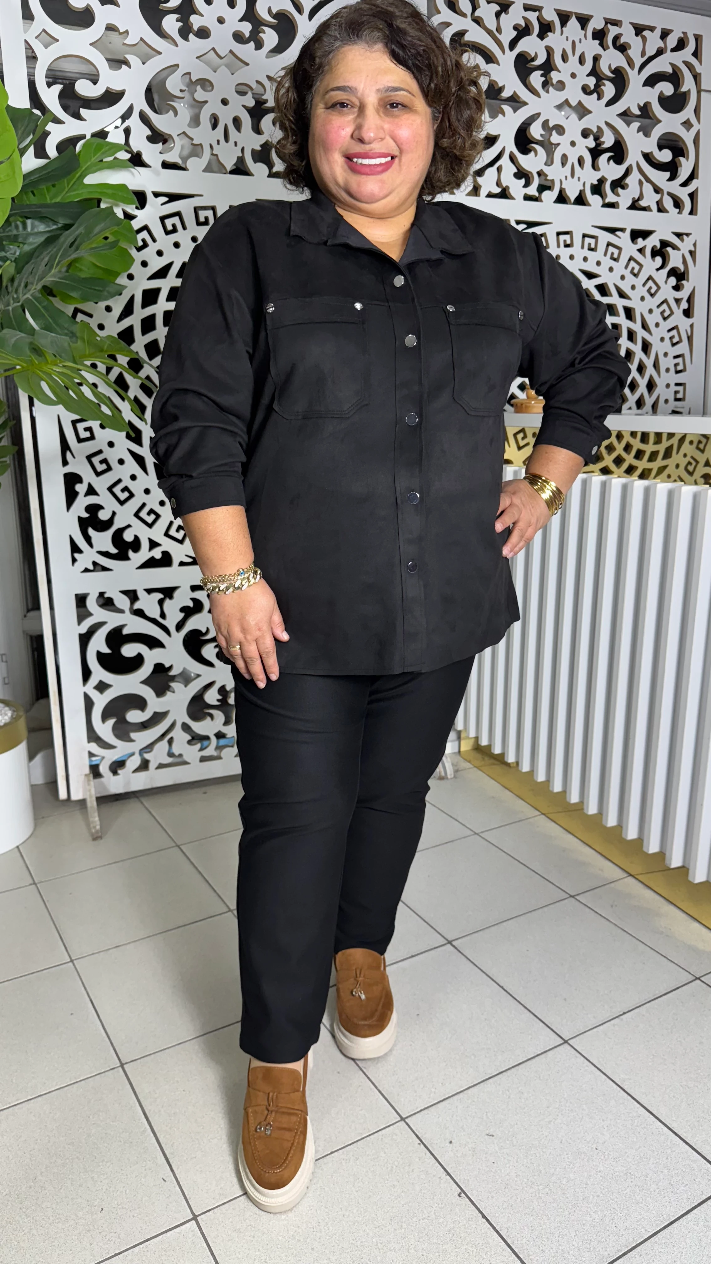 BÜYÜK BEDEN SÜET GÖMLEK