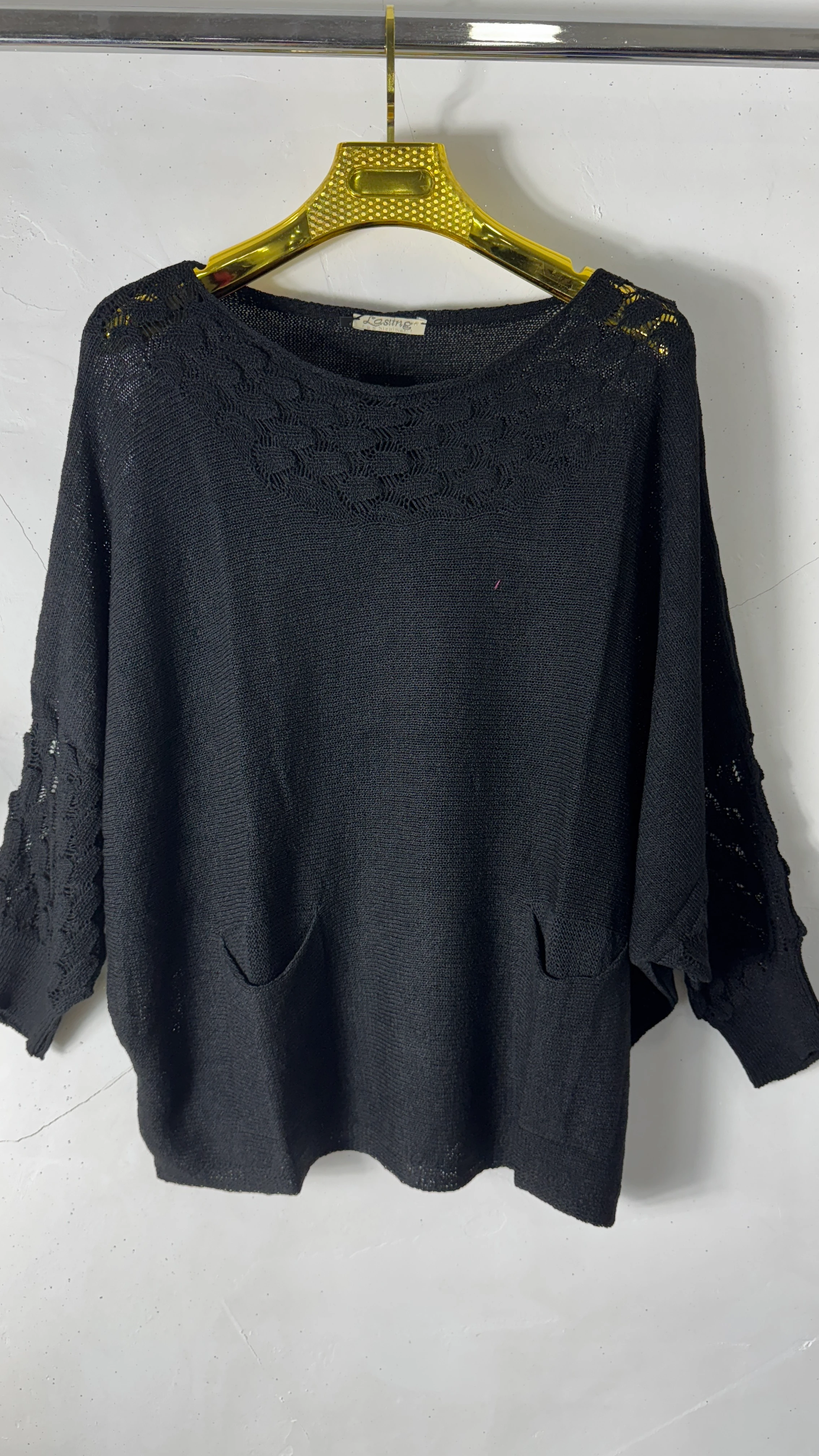 BÜYÜK BEDEN BADEM MODEL MERSERİZE TRİKO - SİYAH