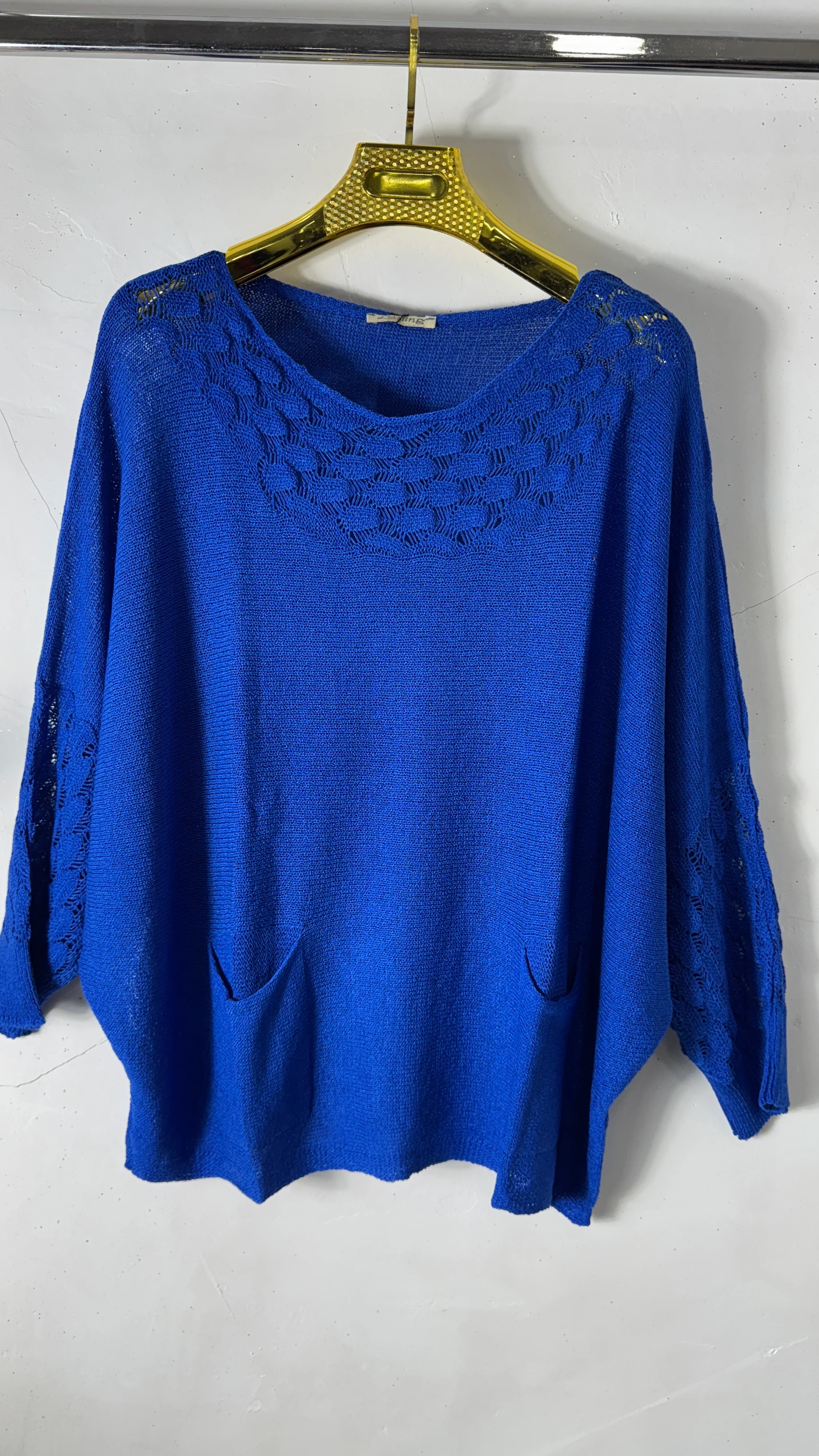 BÜYÜK BEDEN BADEM MODEL MERSERİZE TRİKO - SAKS