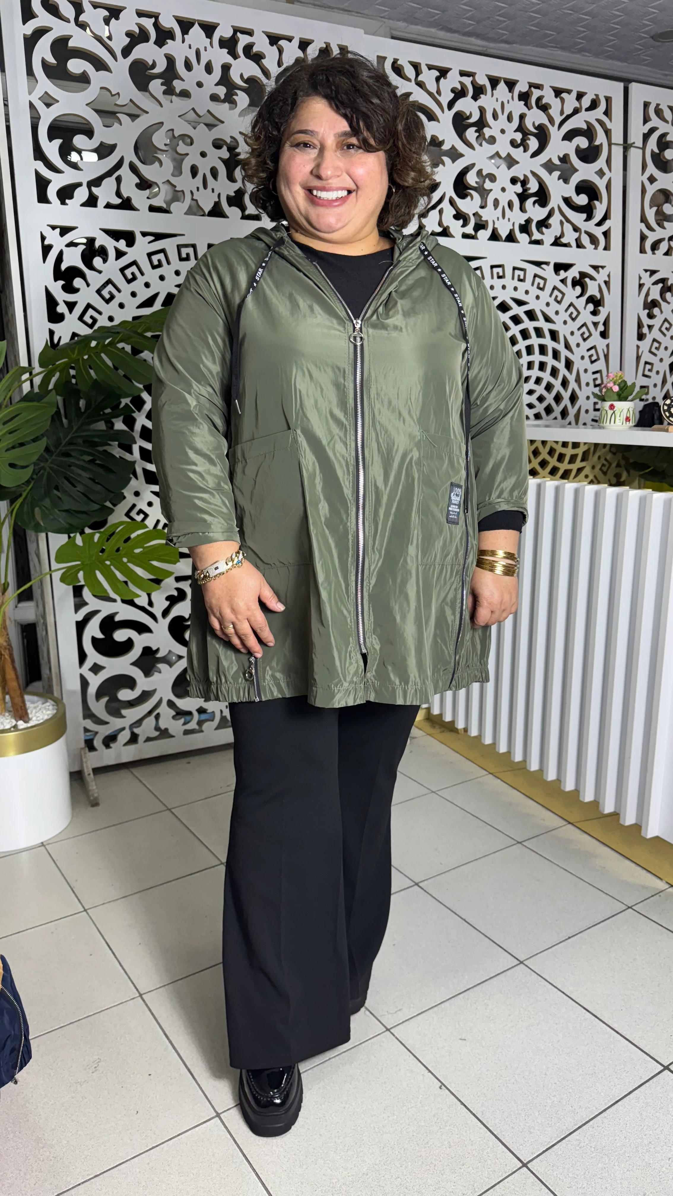 BÜYÜK BEDEN İTALYAN RÜZGARLIK YAĞMURLUK - HAKİ