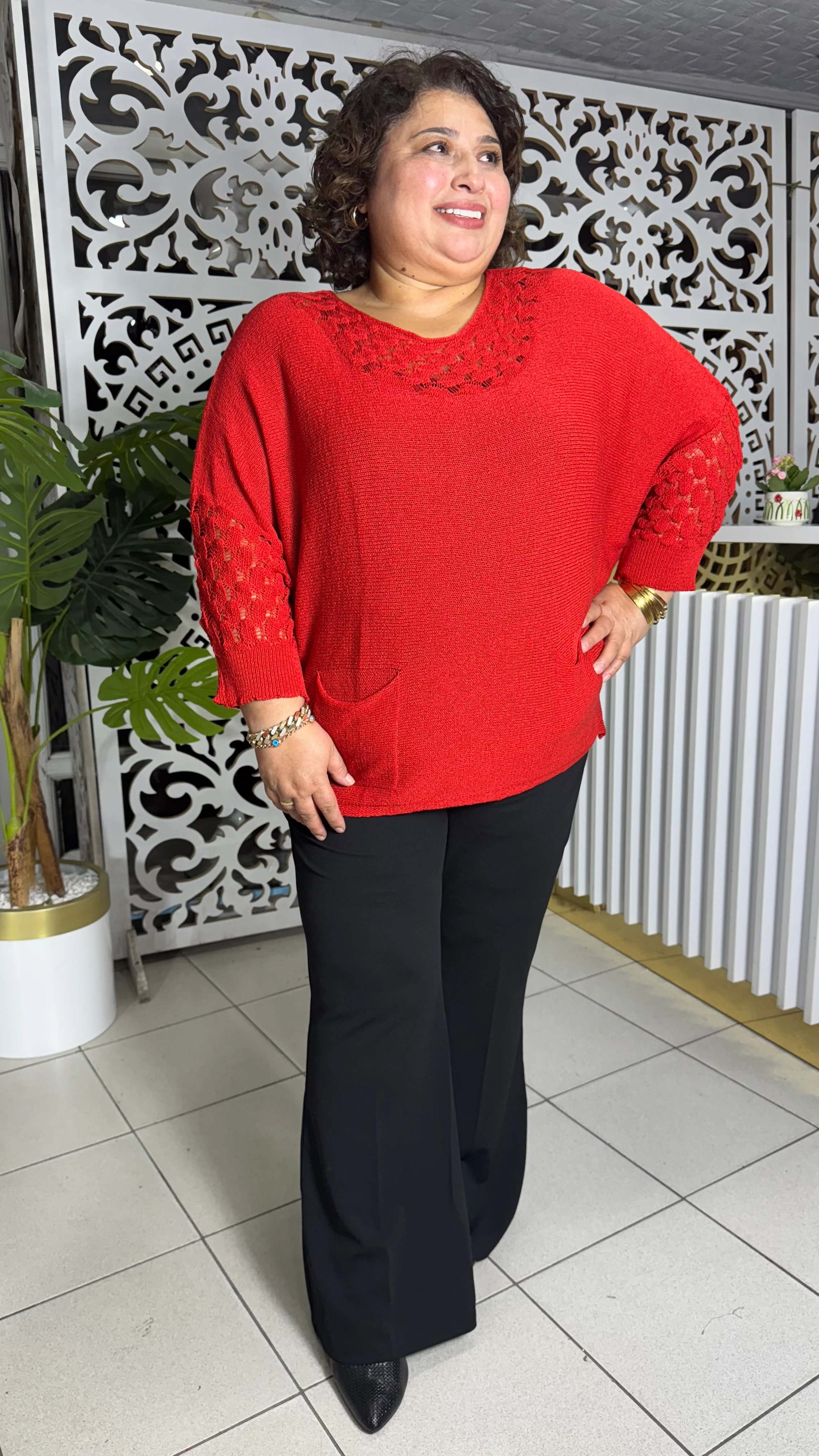 BÜYÜK BEDEN BADEM MODEL MERSERİZE TRİKO