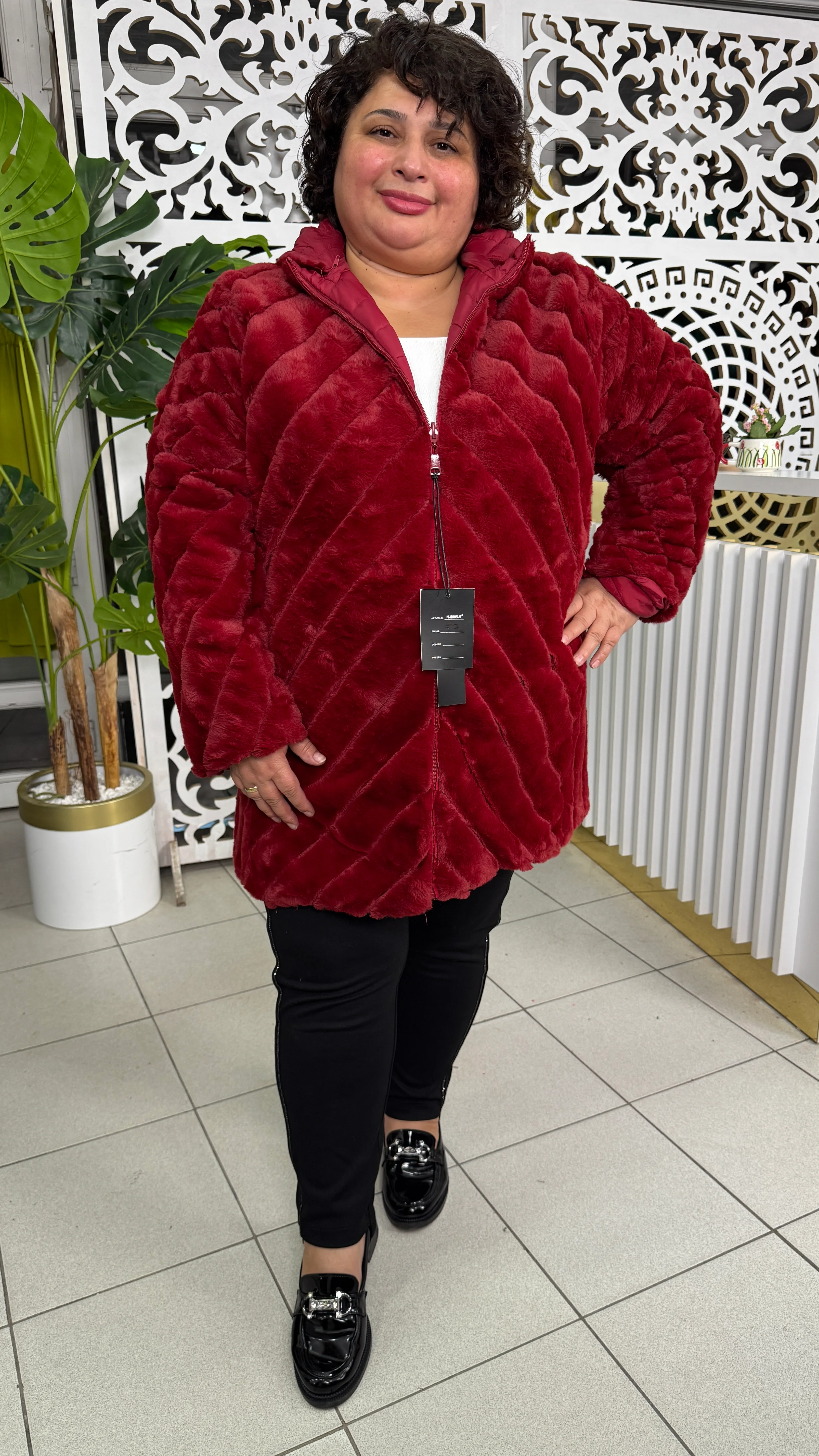 ÇİFT TARAFI KULLANILAN BÜYÜK BEDEN İTALYAN MONT  - KIRMIZI