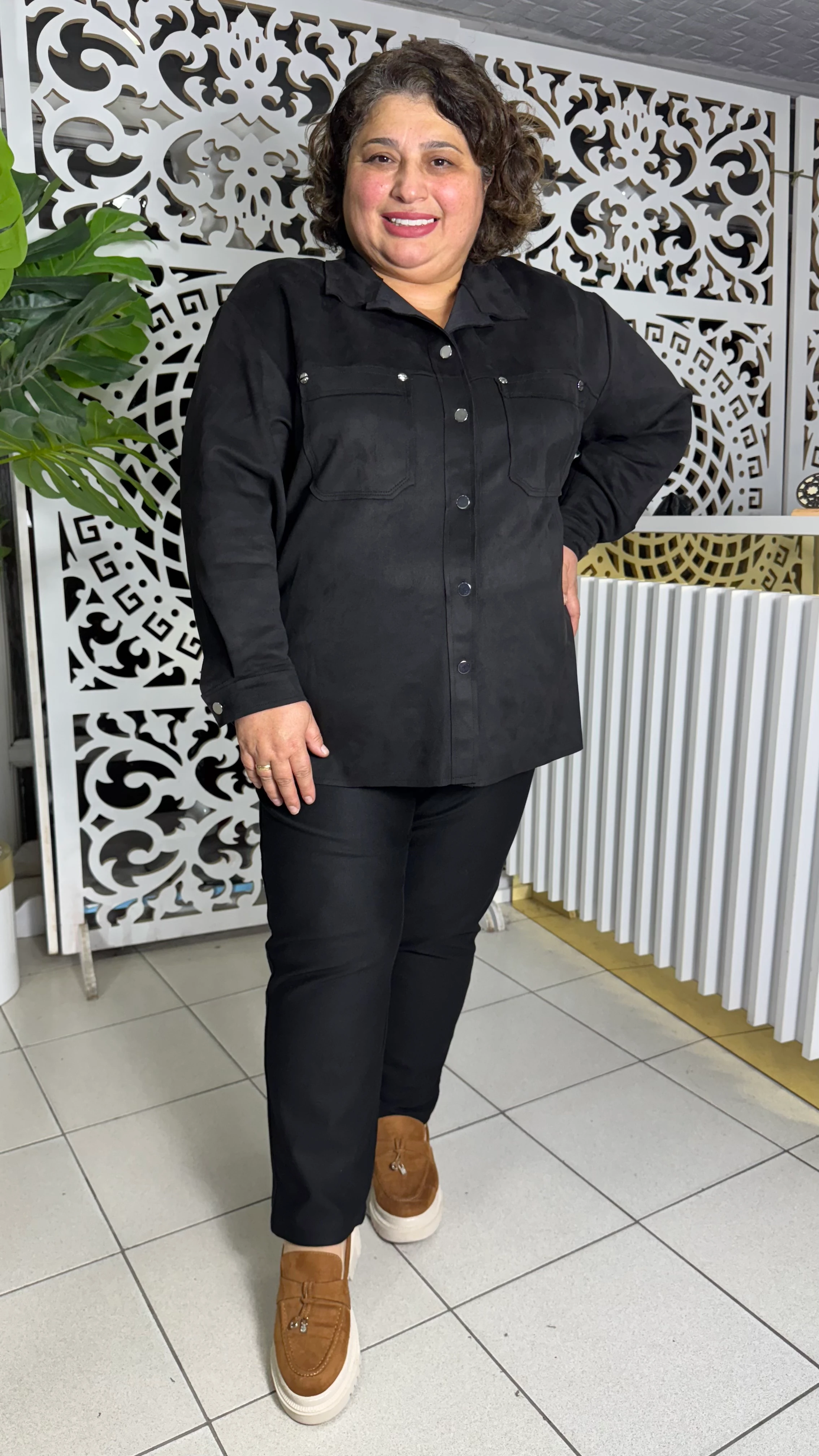 BÜYÜK BEDEN SÜET GÖMLEK