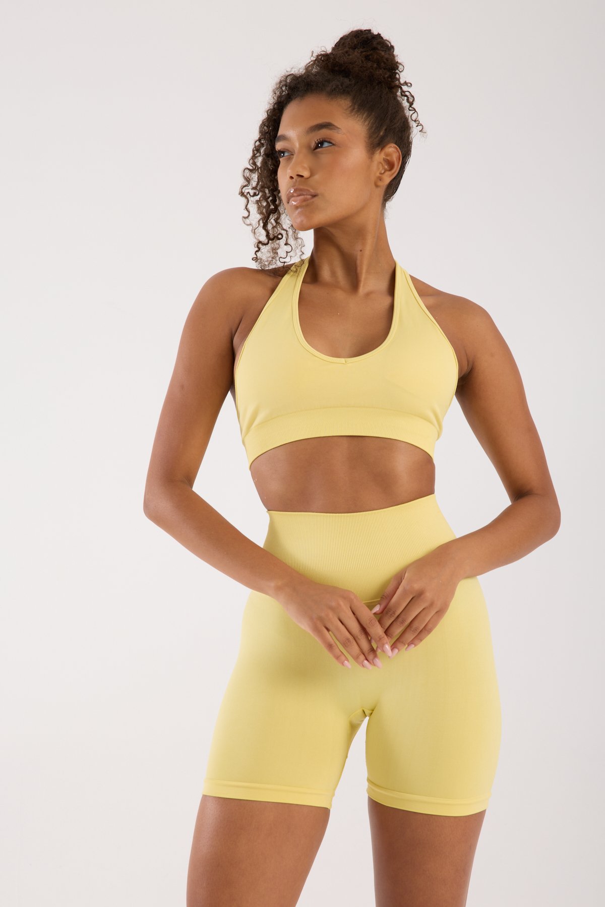 Seamless/Dikişsiz Toparlayıcı Push Up  Spor Büstiyer Şort Takım