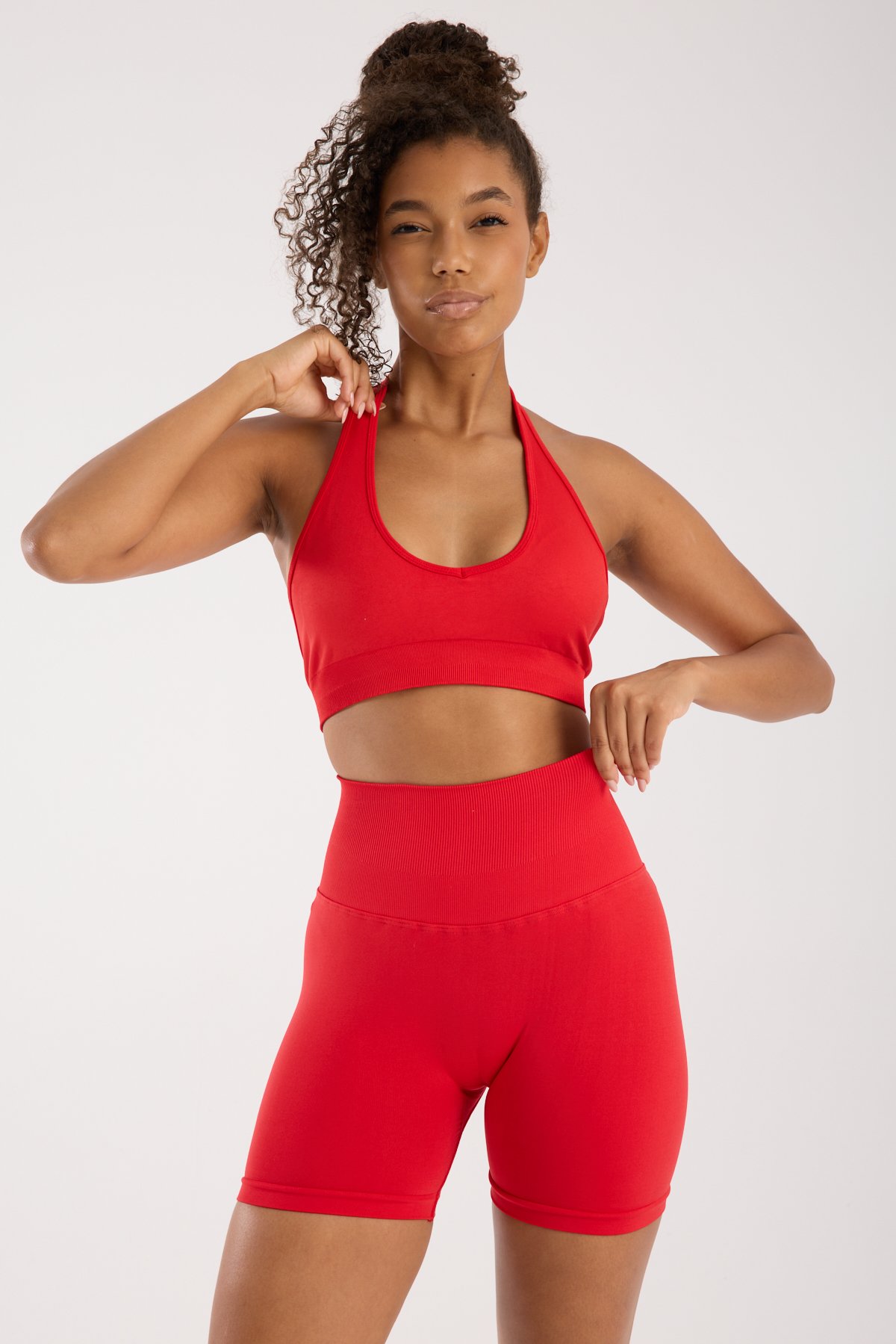 Seamless/Dikişsiz Toparlayıcı Push Up Spor Büstiyer Şort Takım