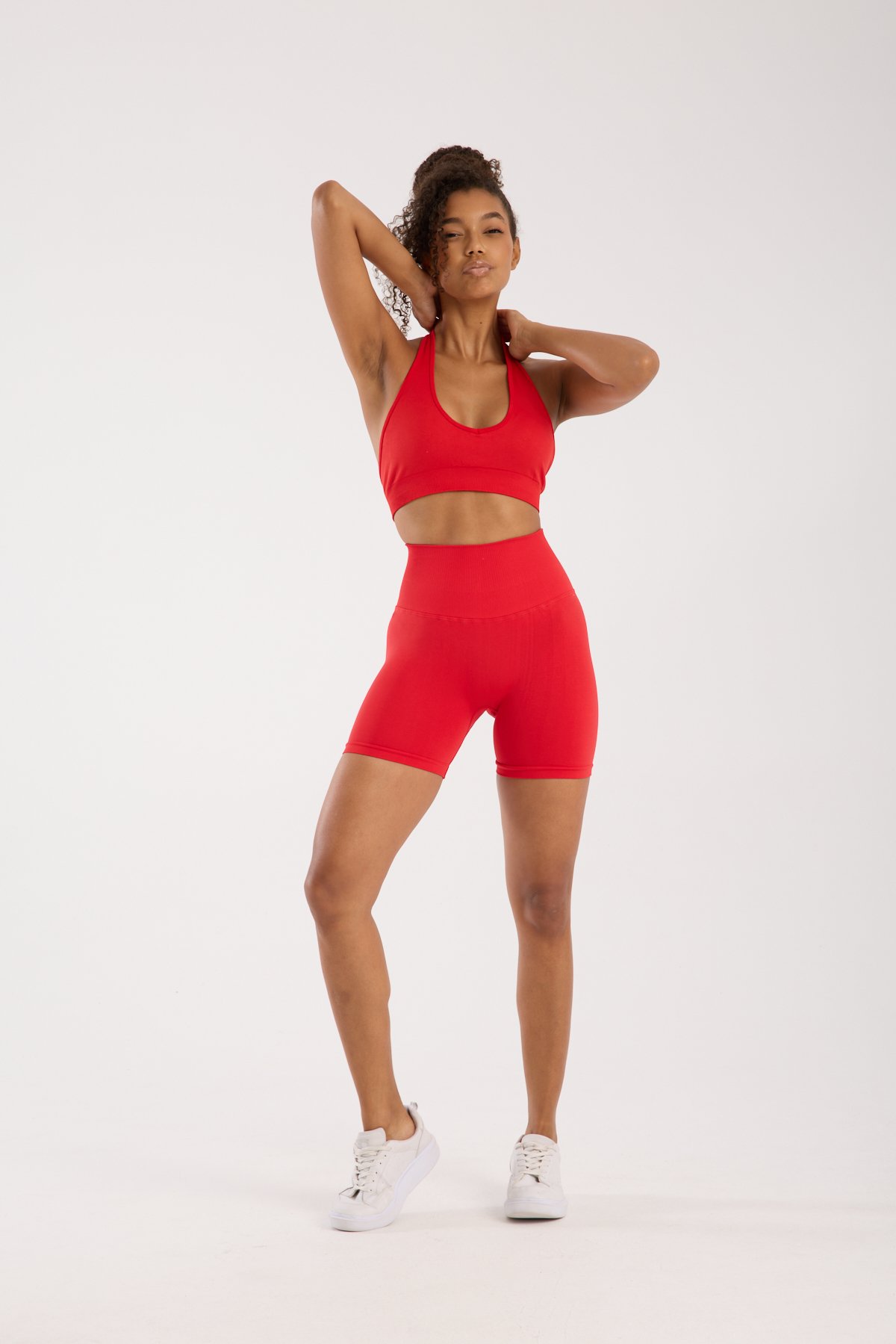 Seamless/Dikişsiz Toparlayıcı Push Up Spor Büstiyer Şort Takım