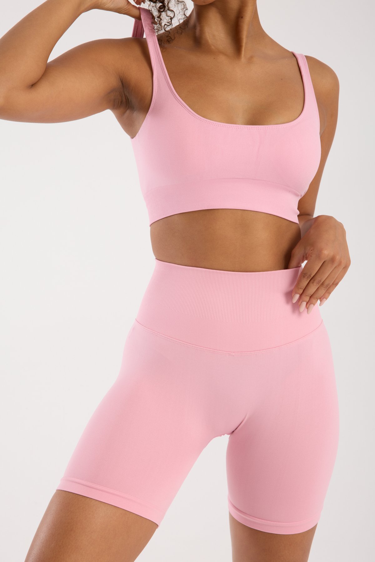 Seamless/Dikişsiz Toparlayıcı Push Up Spor Büstiyer Şort Takım