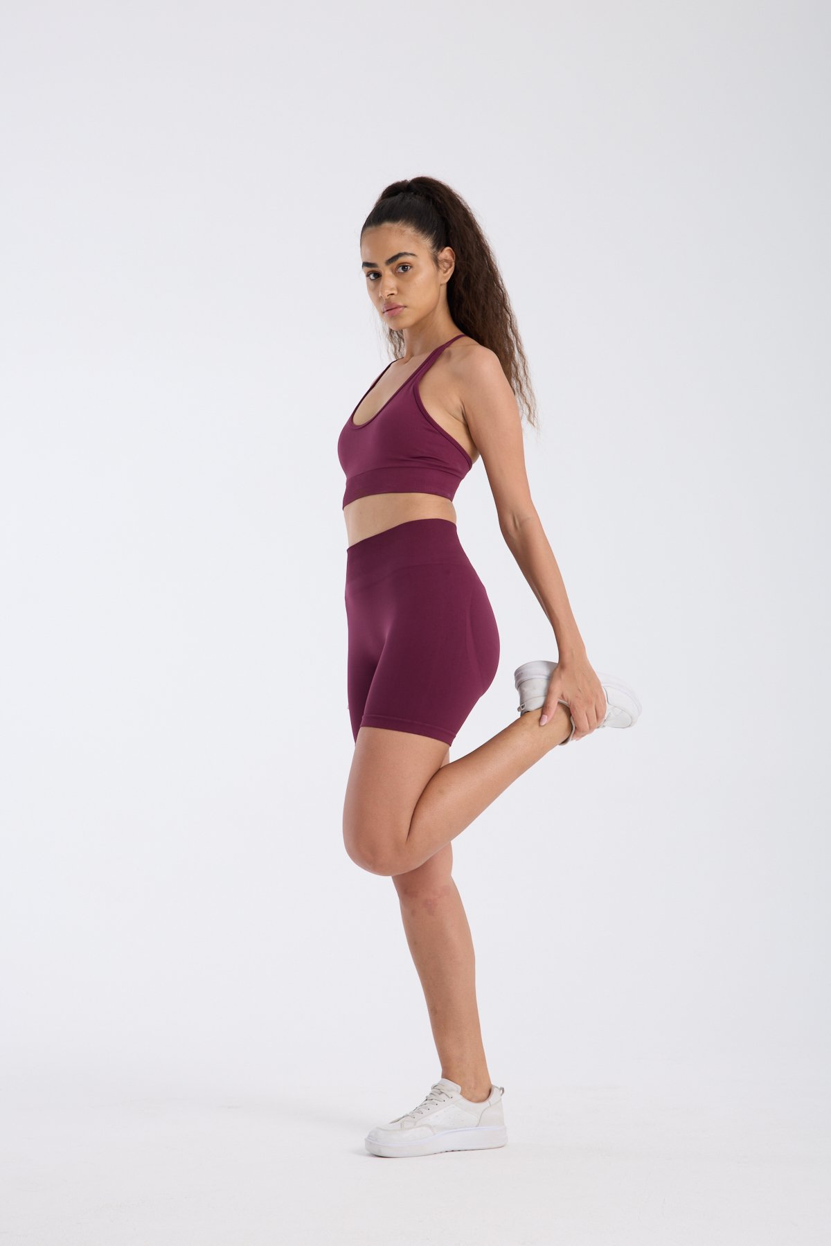 Crimson Set Seamless/Dikişsiz Push Up Toparlayıcı Şort Büstiyer Takım