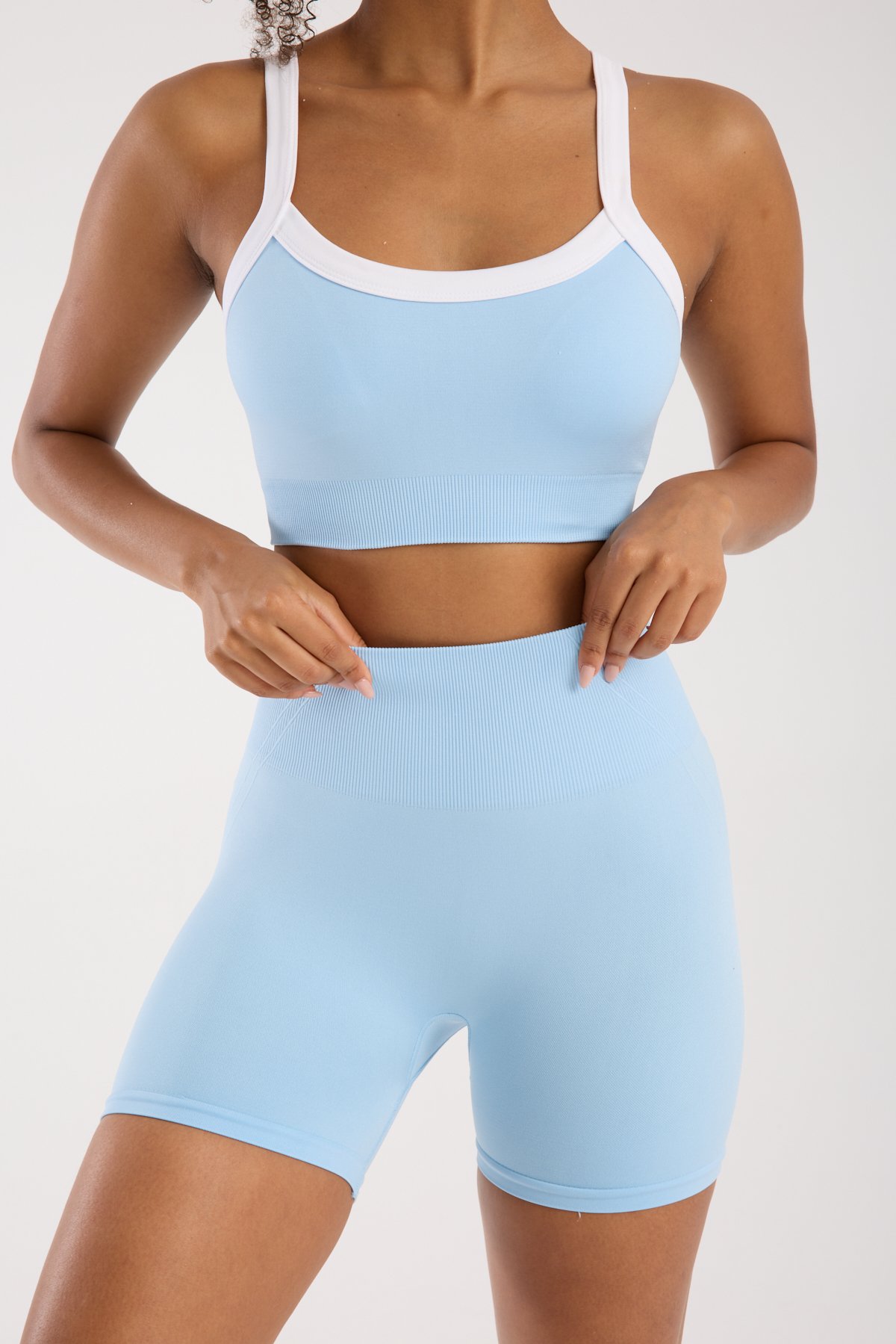 Seamless/Dikişsiz Toparlayıcı Push Up Spor Büstiyer Şort Takım