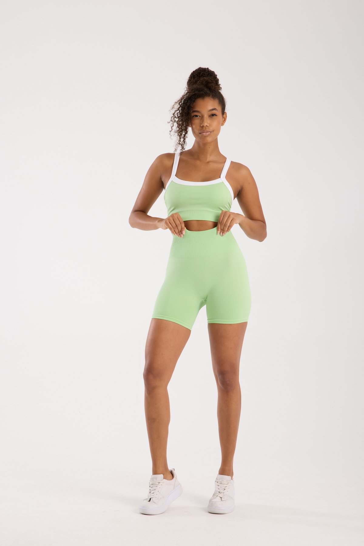 Seamless/Dikişsiz Toparlayıcı Push Up Spor Büstiyer Şort Takım