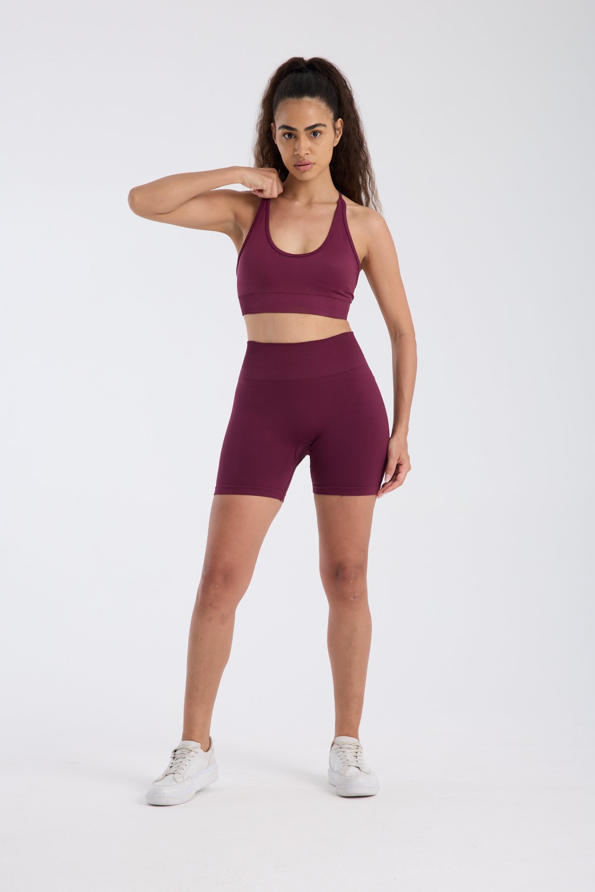 Crimson Set Seamless/Dikişsiz Push Up Toparlayıcı Şort Büstiyer Takım