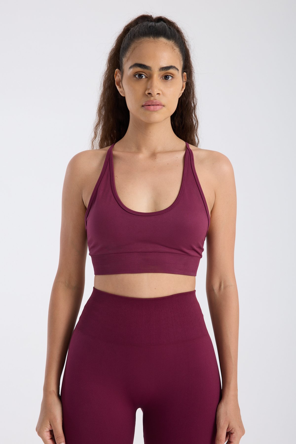 Crimson Set Seamless/Dikişsiz Toparlayıcı Push Up Tayt Büstiyer Takım
