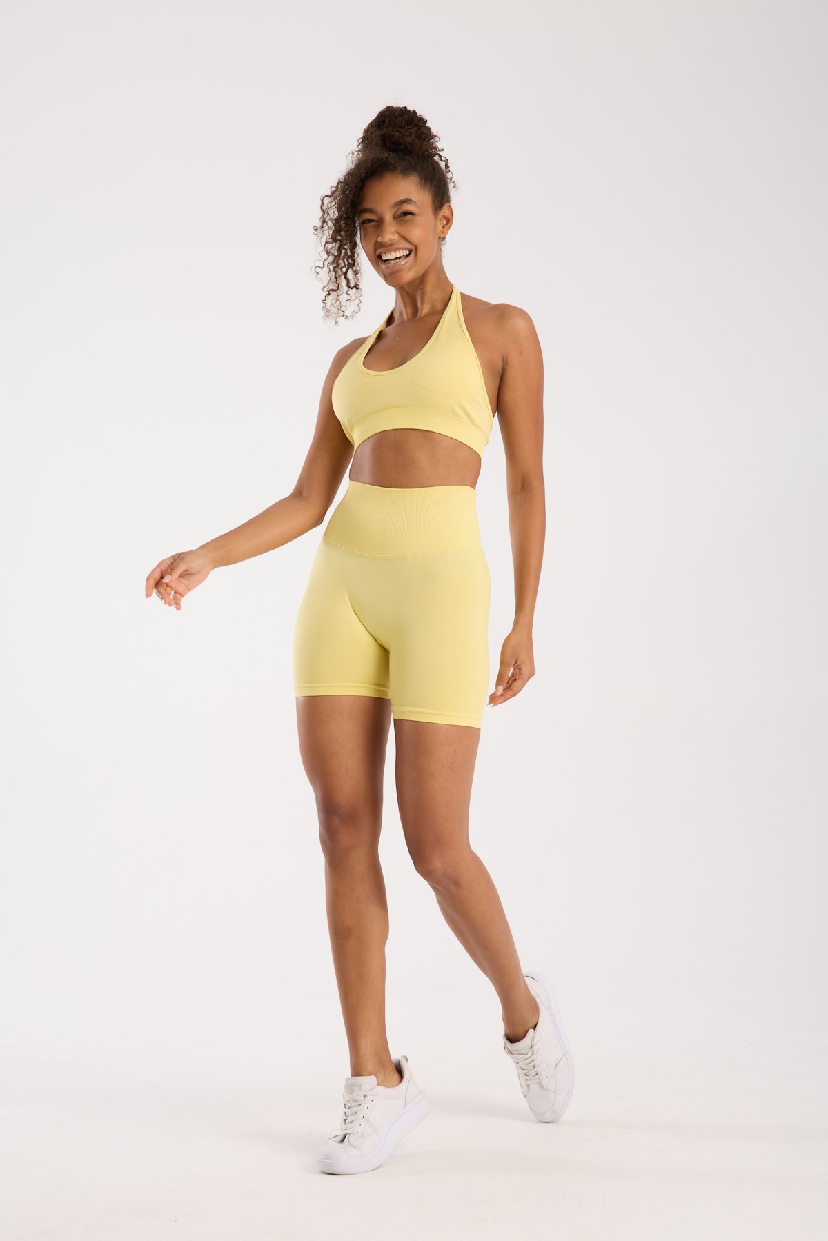 Seamless/Dikişsiz Toparlayıcı Push Up  Spor Büstiyer Şort Takım