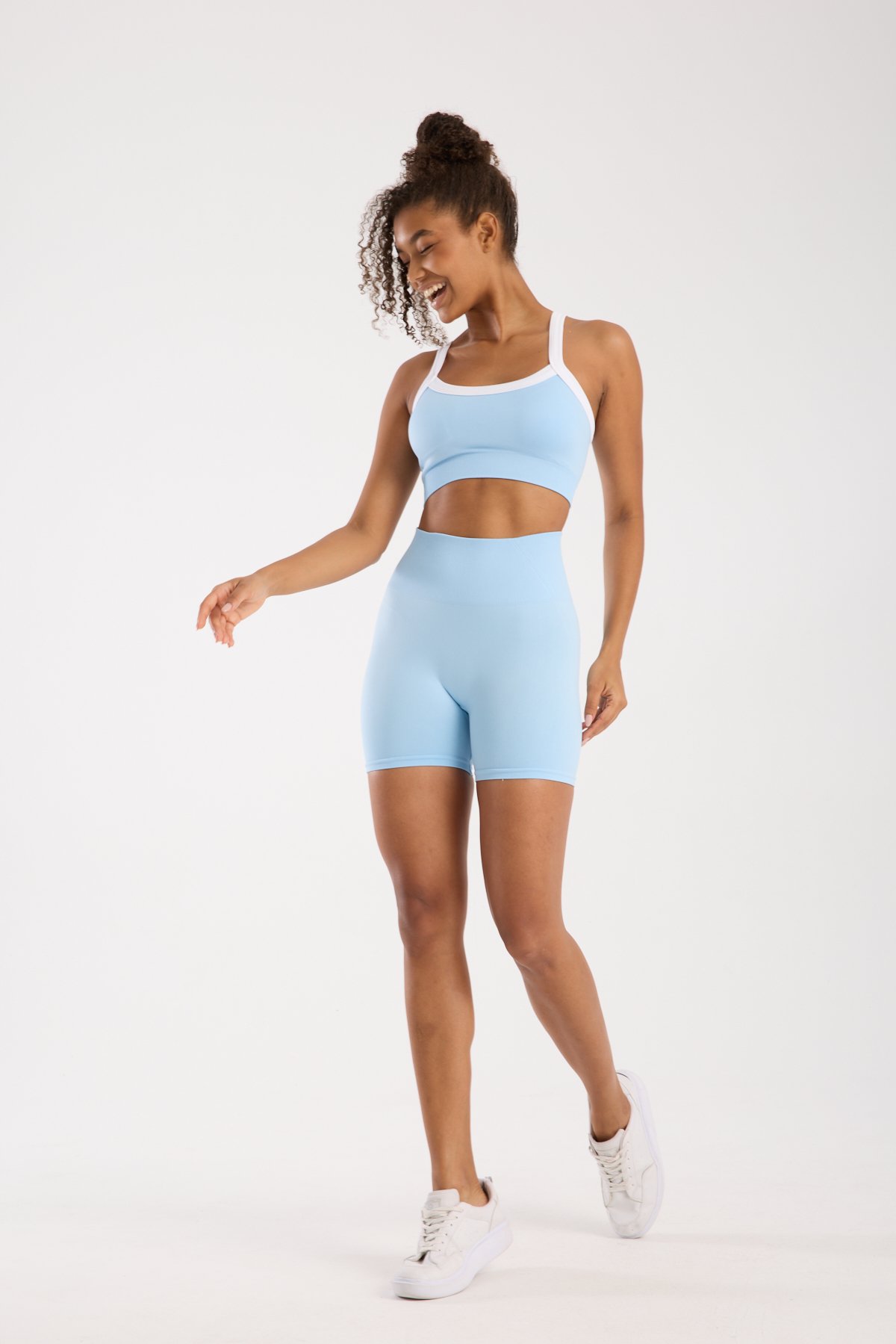 Seamless/Dikişsiz Toparlayıcı Push Up Spor Büstiyer Şort Takım