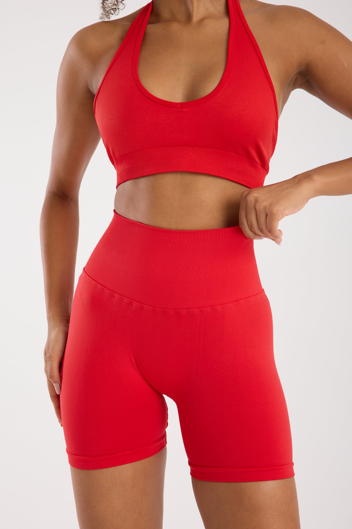 Seamless/Dikişsiz Toparlayıcı Push Up Spor Büstiyer Şort Takım