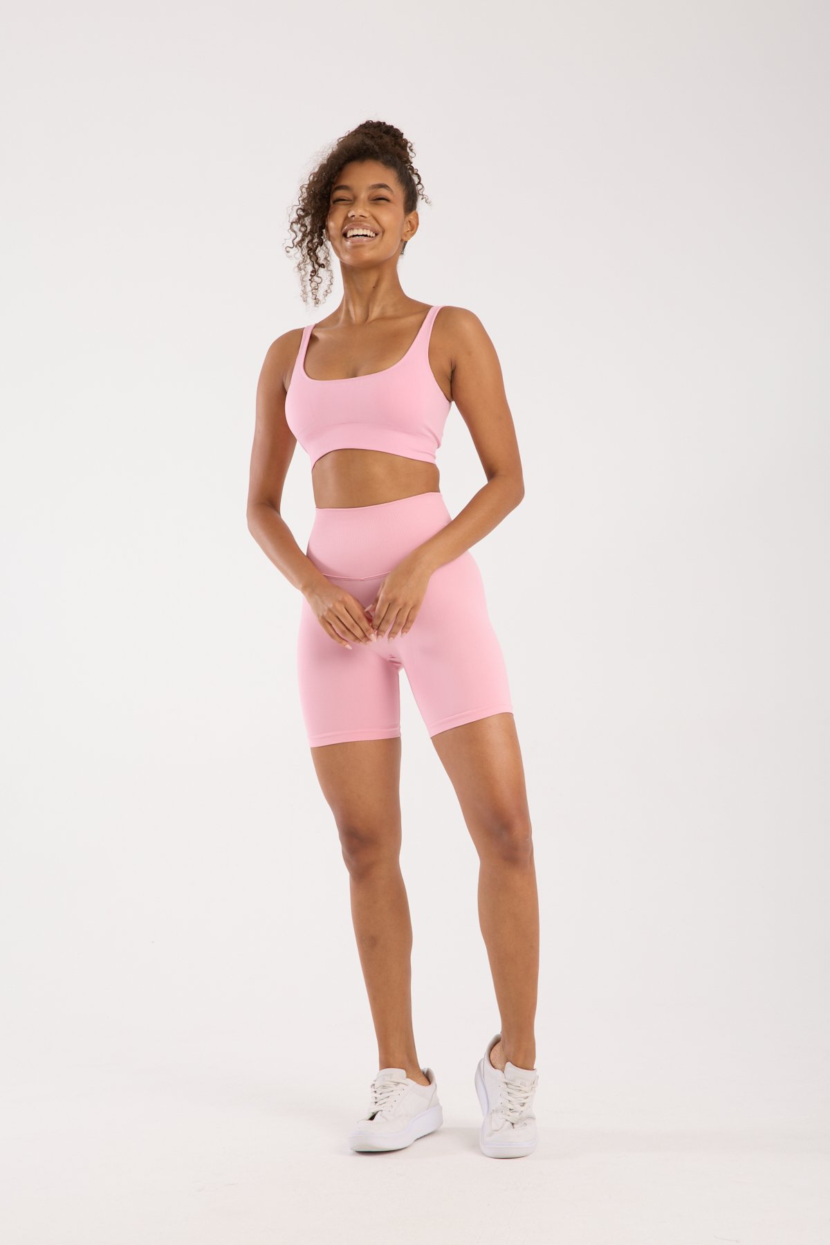 Seamless/Dikişsiz Toparlayıcı Push Up Spor Büstiyer Şort Takım