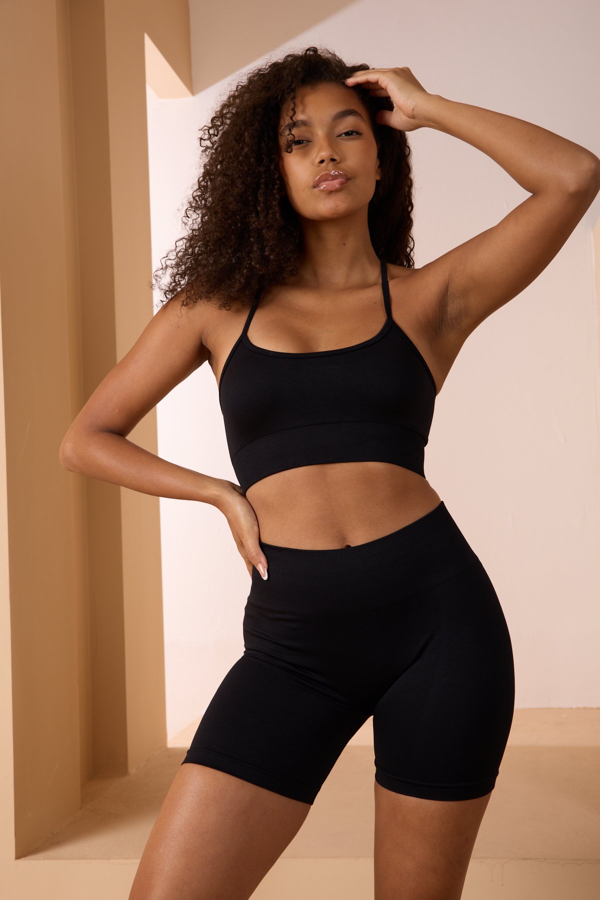 Noir Libre Seamless/Dikişsiz Toparlayıcı Push Up Şort Büstiyer Takım