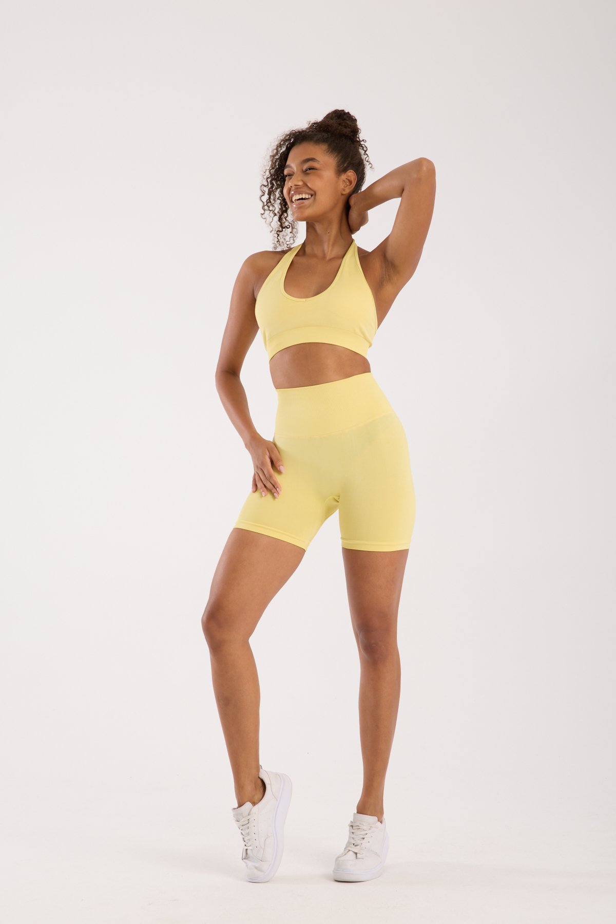 Seamless/Dikişsiz Toparlayıcı Push Up  Spor Büstiyer Şort Takım