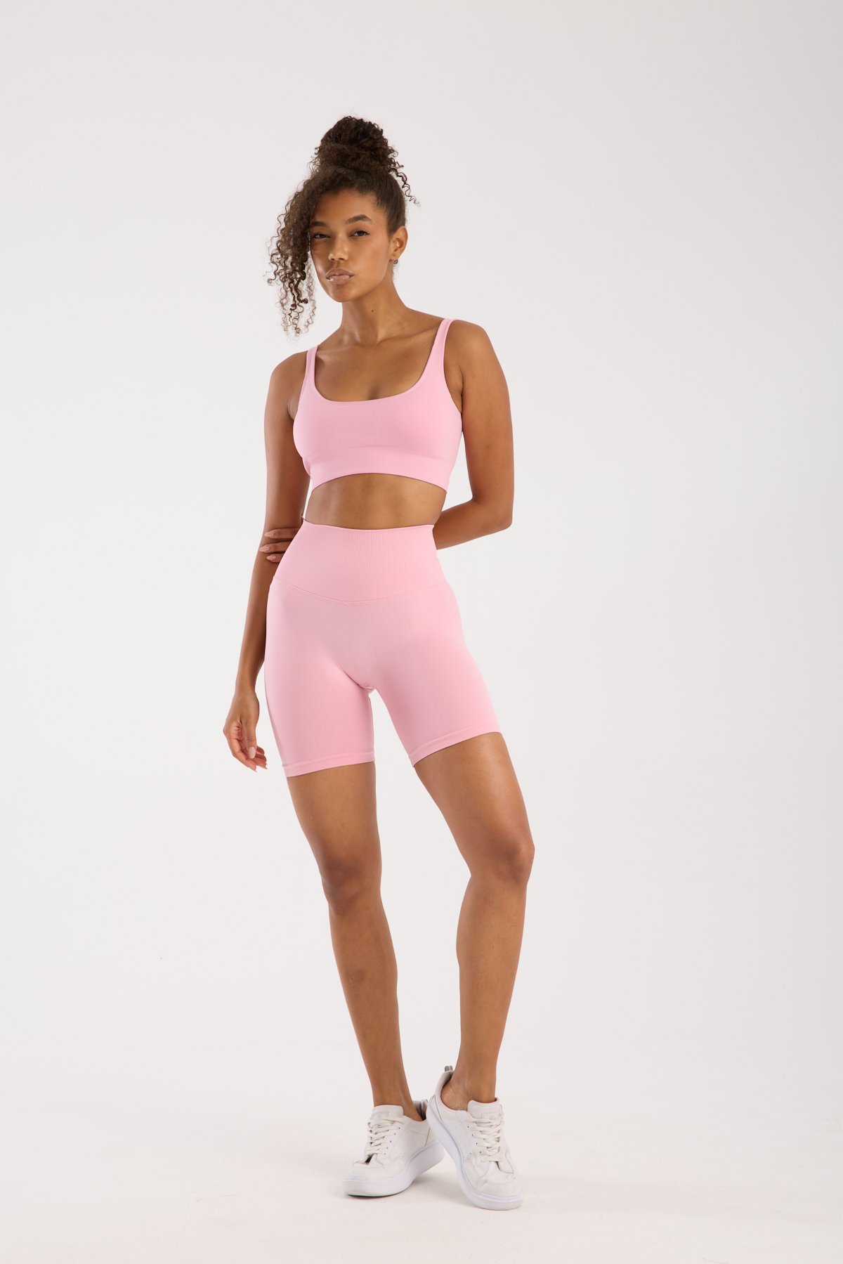 Seamless/Dikişsiz Toparlayıcı Push Up Spor Büstiyer Şort Takım