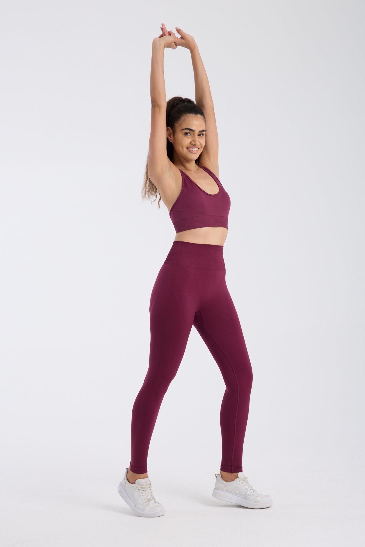 Crimson Set Seamless/Dikişsiz Toparlayıcı Push Up Tayt Büstiyer Takım