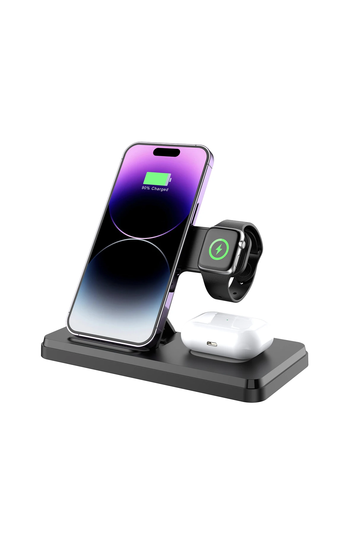 3'ü 1 Arada Kablosuz Şarj Standı 15w Wireless Magsafeli Şarj Standı Lws2 main variant image