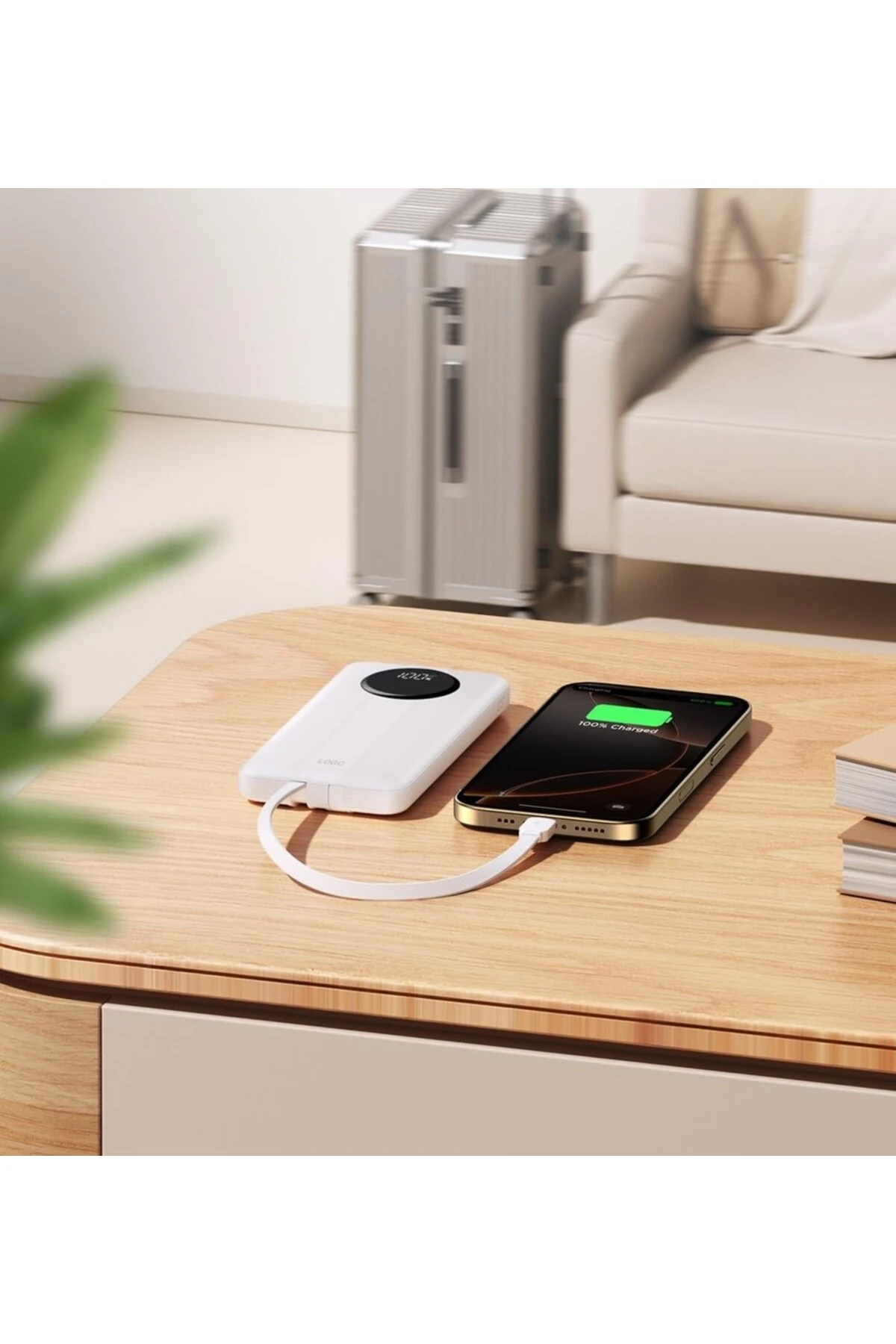 PW-96 10.000mAh 22.5WATT LCD Göstergeli 2xusb-A, Dahili Type-C, Mikro