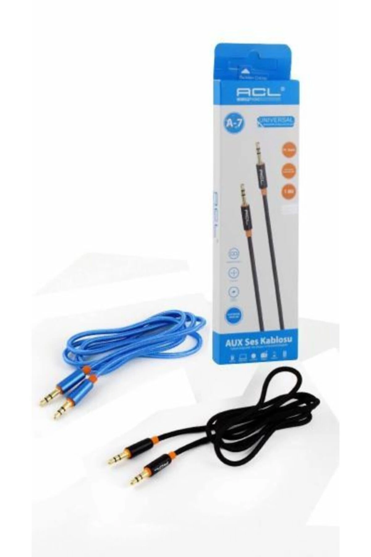 1 mt Fiber Kumaş Kaplamalı Aux Ses Kablosu PİNK (PEMBE)