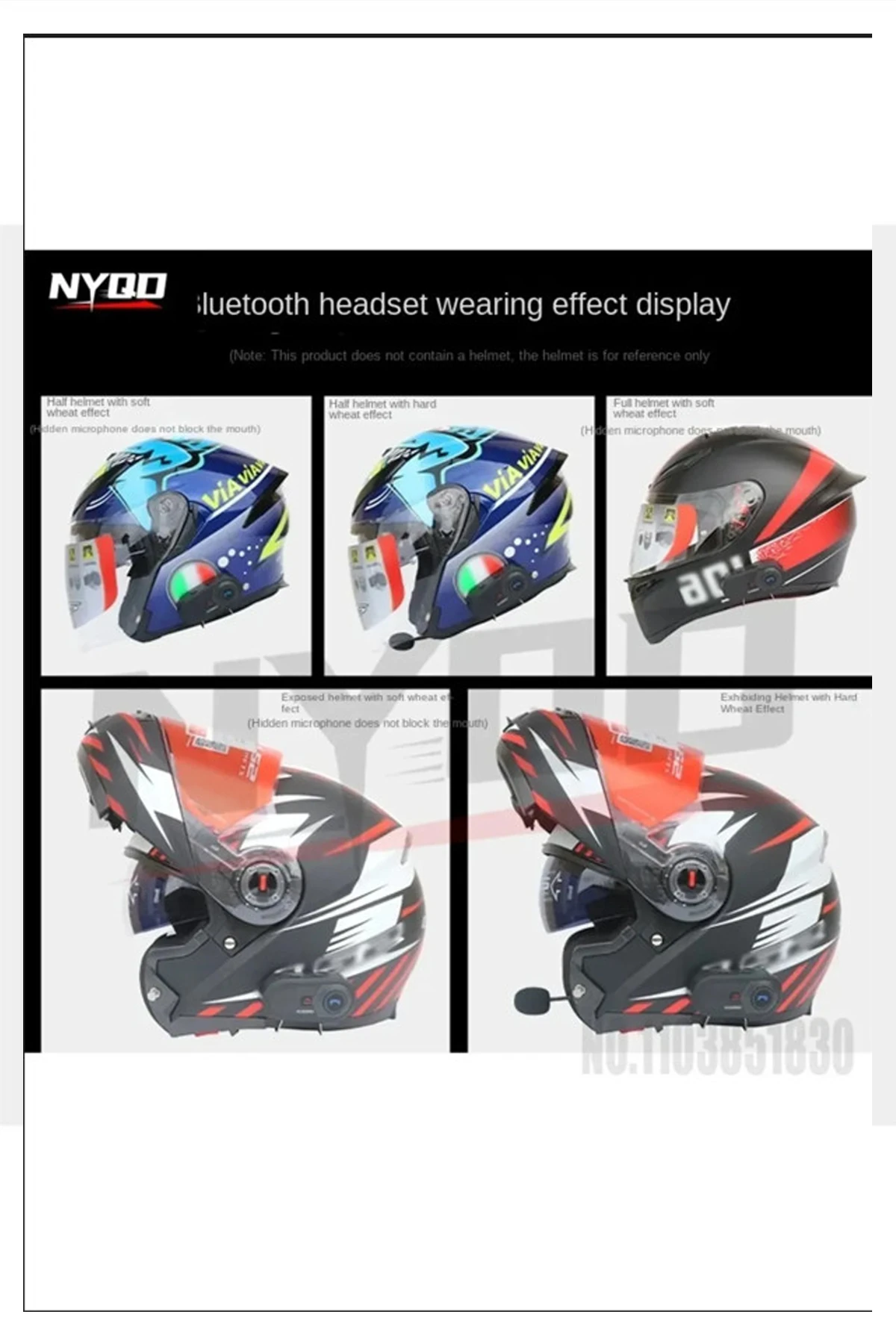 X63 Kablosuz Bluetooth Motosiklet Kask Kulaklığı - IP67 Su Geçirmez Intercom Rgb Işıklı