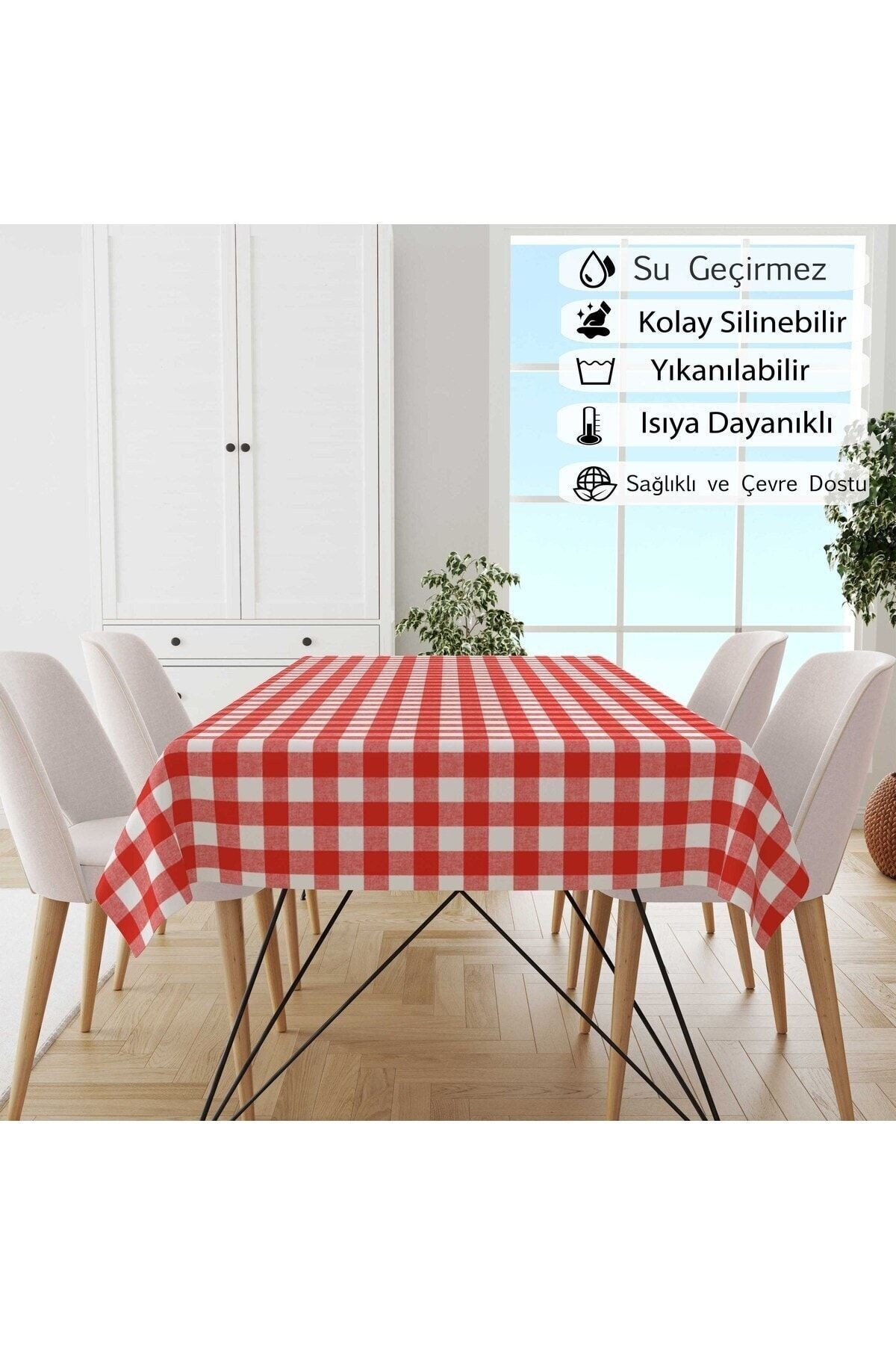 Masa Örtüsü Muşamba Yıkanabilir Silinebiilir Leke Tutmaz Kumaş Görünümlü Hijyenik Masa Örtüsü