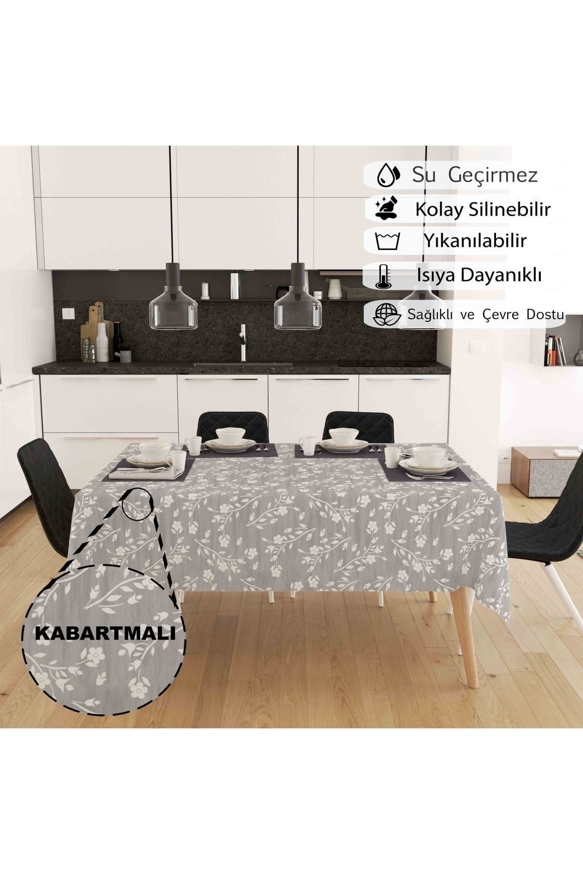 Yıkanabilir Silinebilir Leke Tutmaz Hijyenik Muşamba Masa Örtüsü