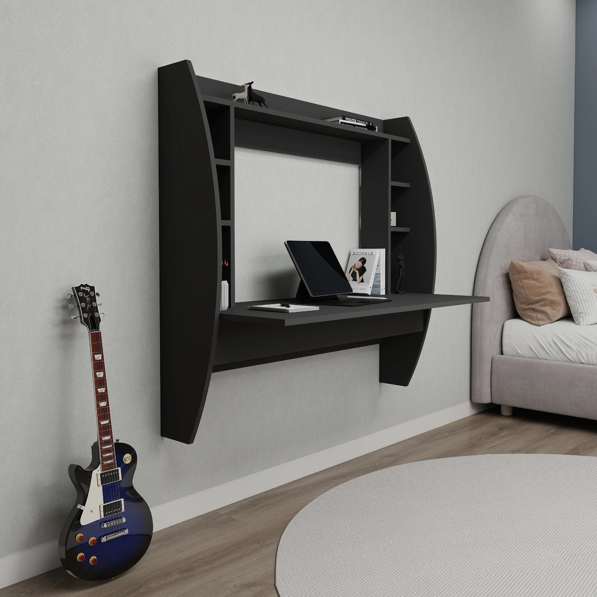 Buğlem Duvara Monte Çalışma Masası