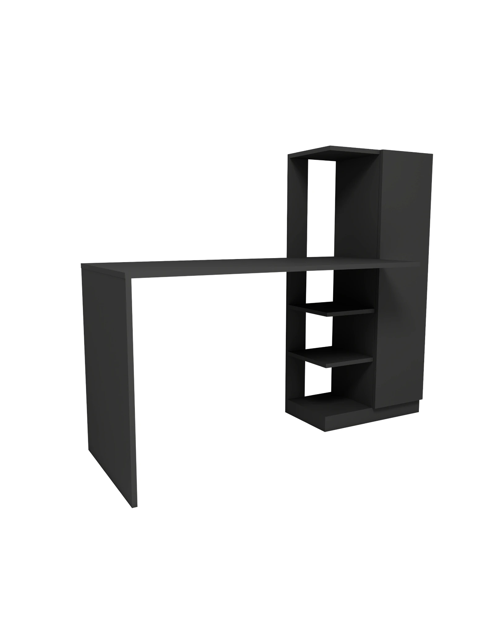 Yağız Dolaplı Raflı Çalışma Bilgisayar Masası - Yağız