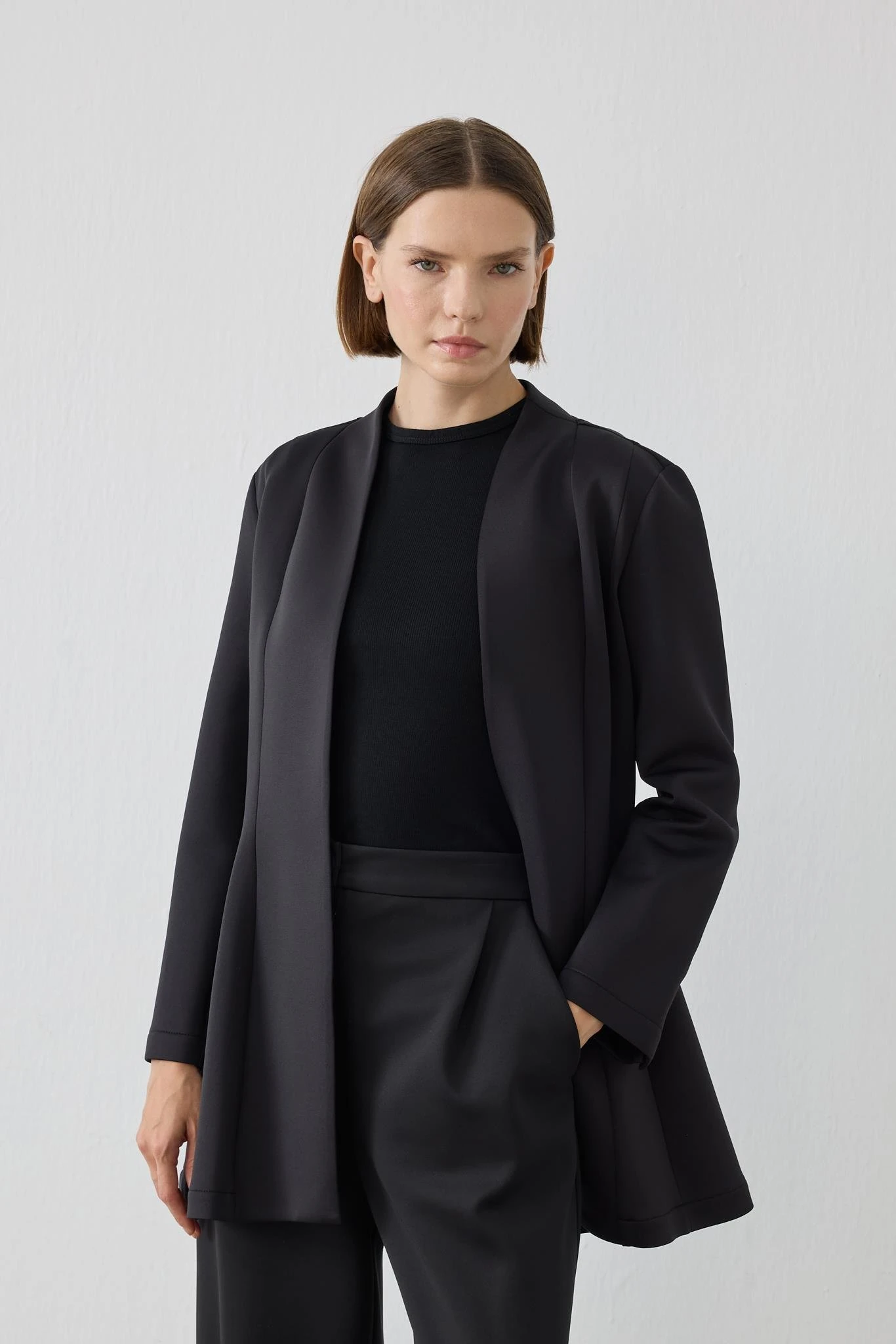 MİORİ EVORA PANTOLONLU SCUBA TAKIM SİYAH