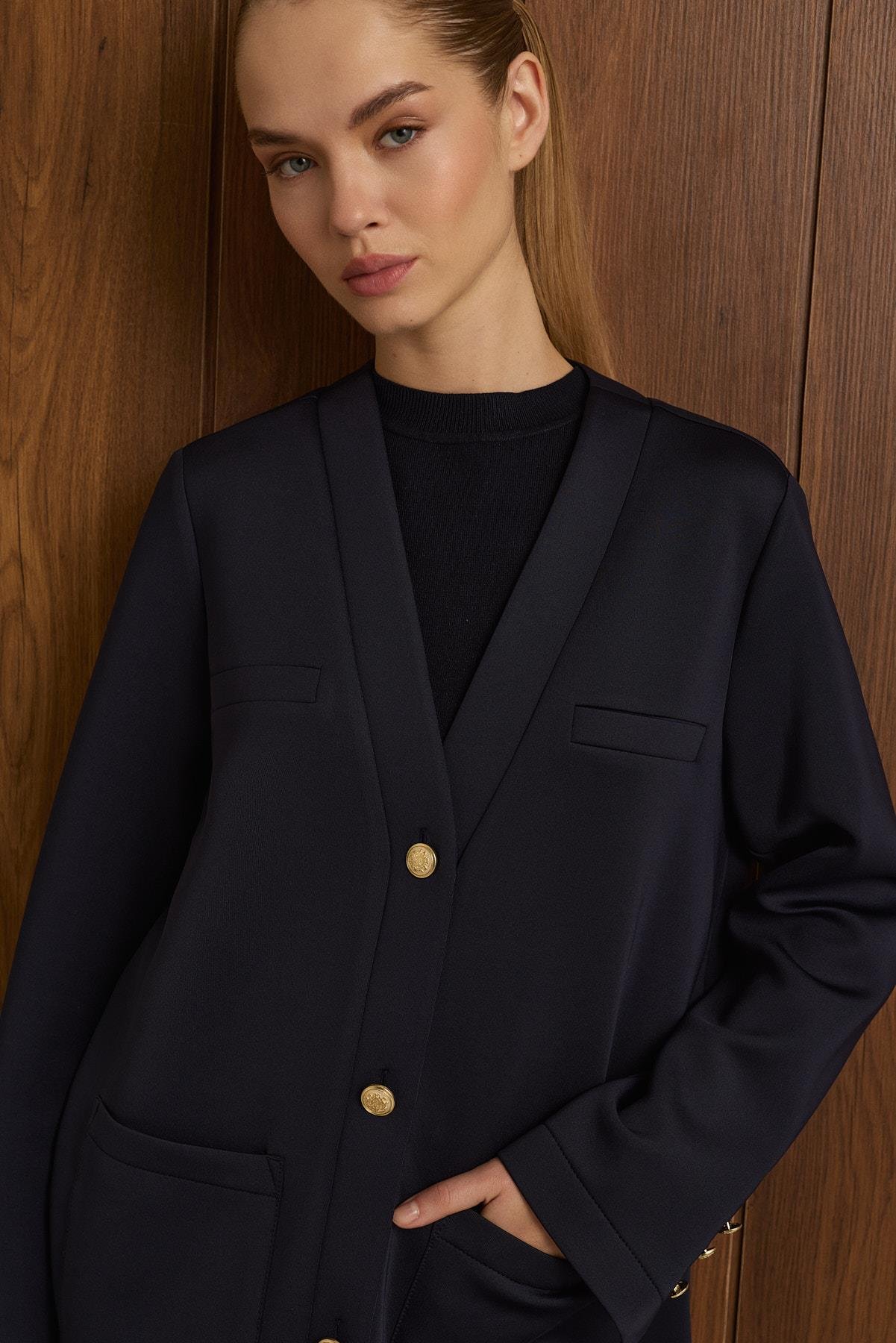 MARTA PUF KOLEJ HIRKA LACİVERT