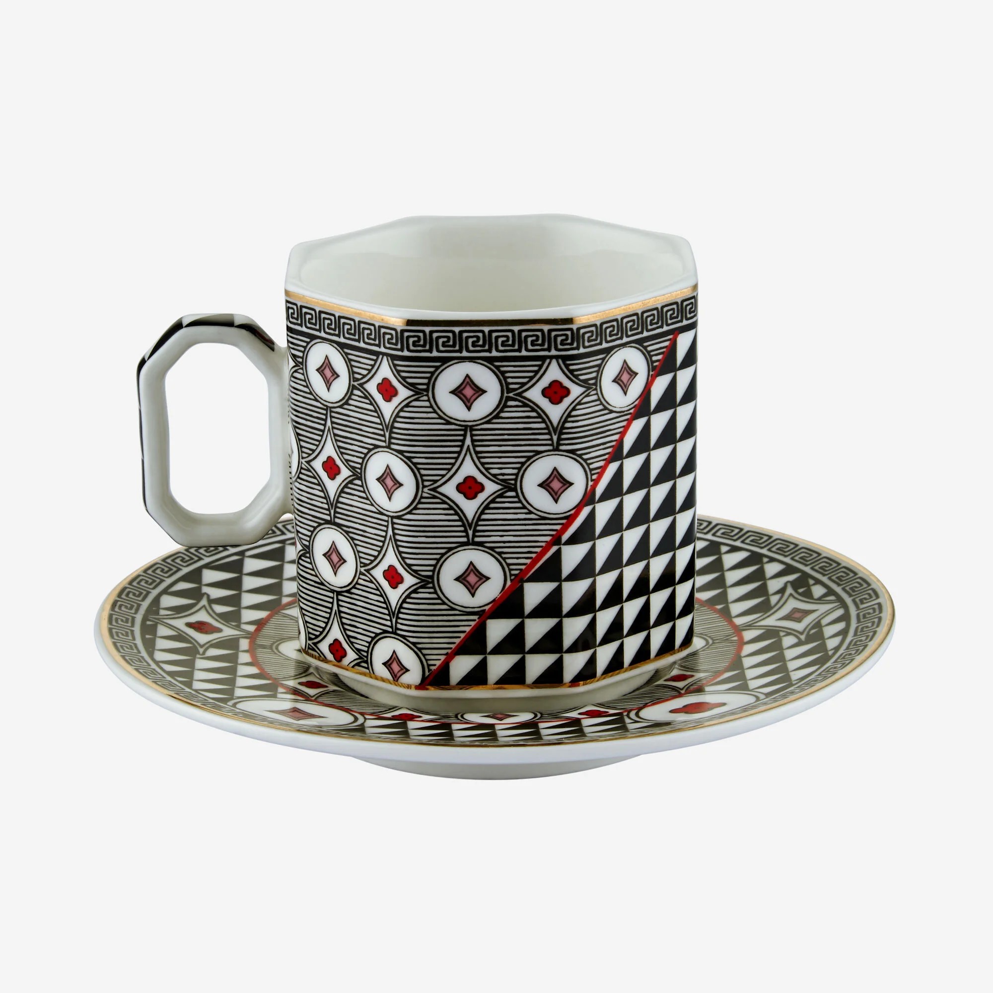 Siyah Porselen Kahve Fincan Seti 90 Ml Collection by Chiara Alessi