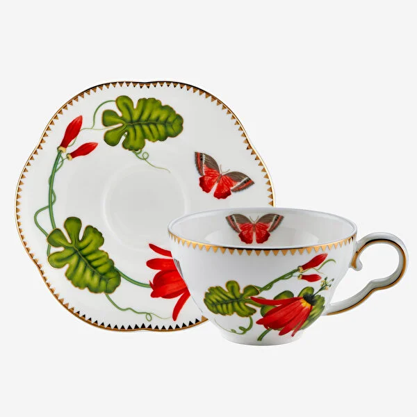 Kırmızı Porselen Kahve Fincan Seti 80 Ml Laura Collection by Chiara Alessi
