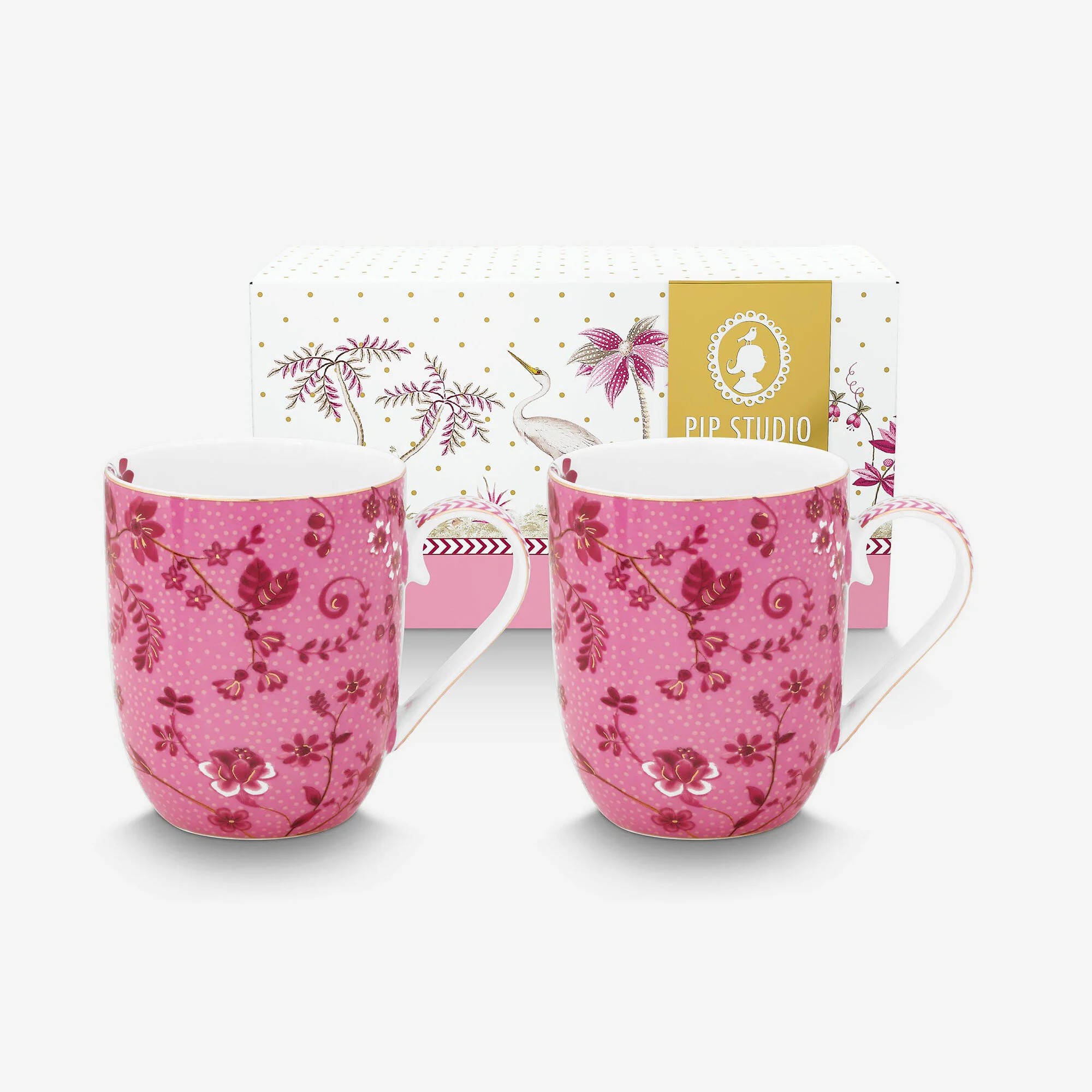 Pembe Porselen Kupa Seti 145 Ml Jolie Collection by Pip Studio