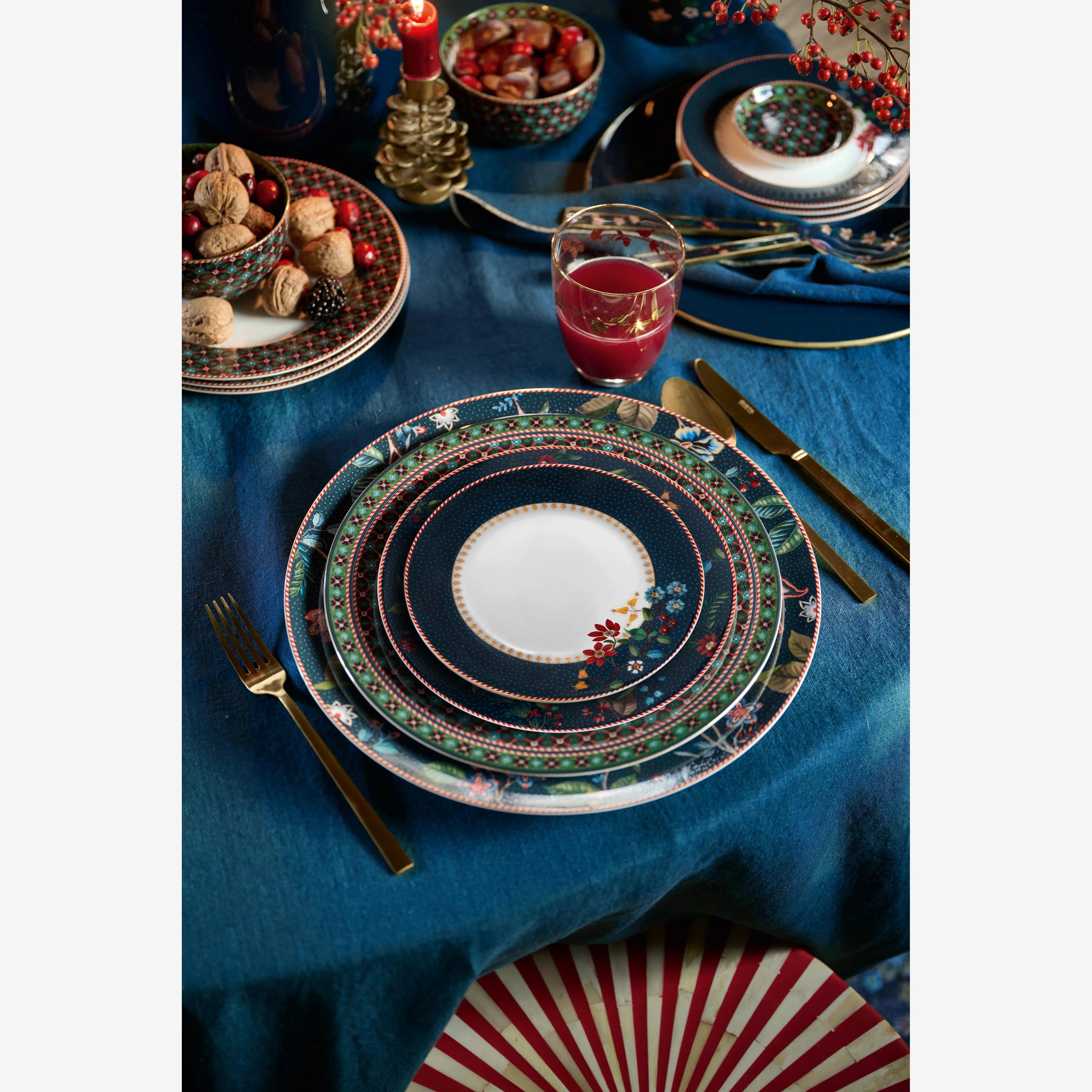 Mavi Porselen Pasta Tabağı 17 Cm Berry Blues Collection by Pip Studio