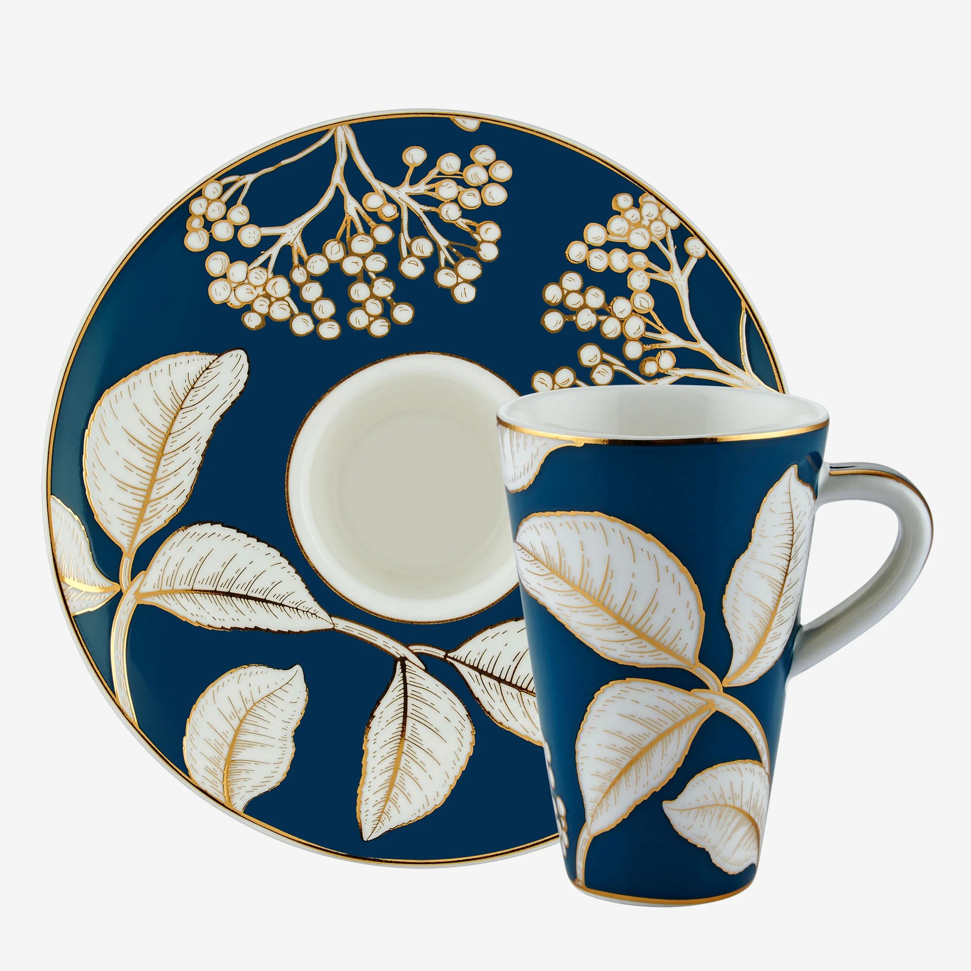 Mavi Porselen Kahve Fincan Seti 100 Ml Collection by Chiara Alessi