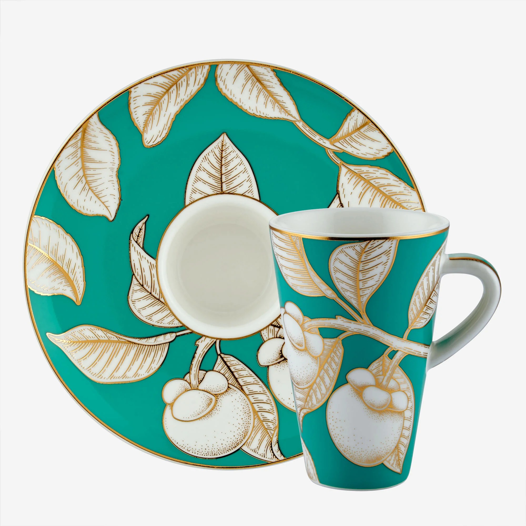 Yeşil Porselen Kahve Fincan Seti 100 Ml Collection by Chiara Alessi