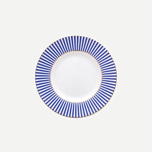 Mavi Porselen Petit Four Tabağı 12 Cm Royal Stripes Collection by Pip Studio