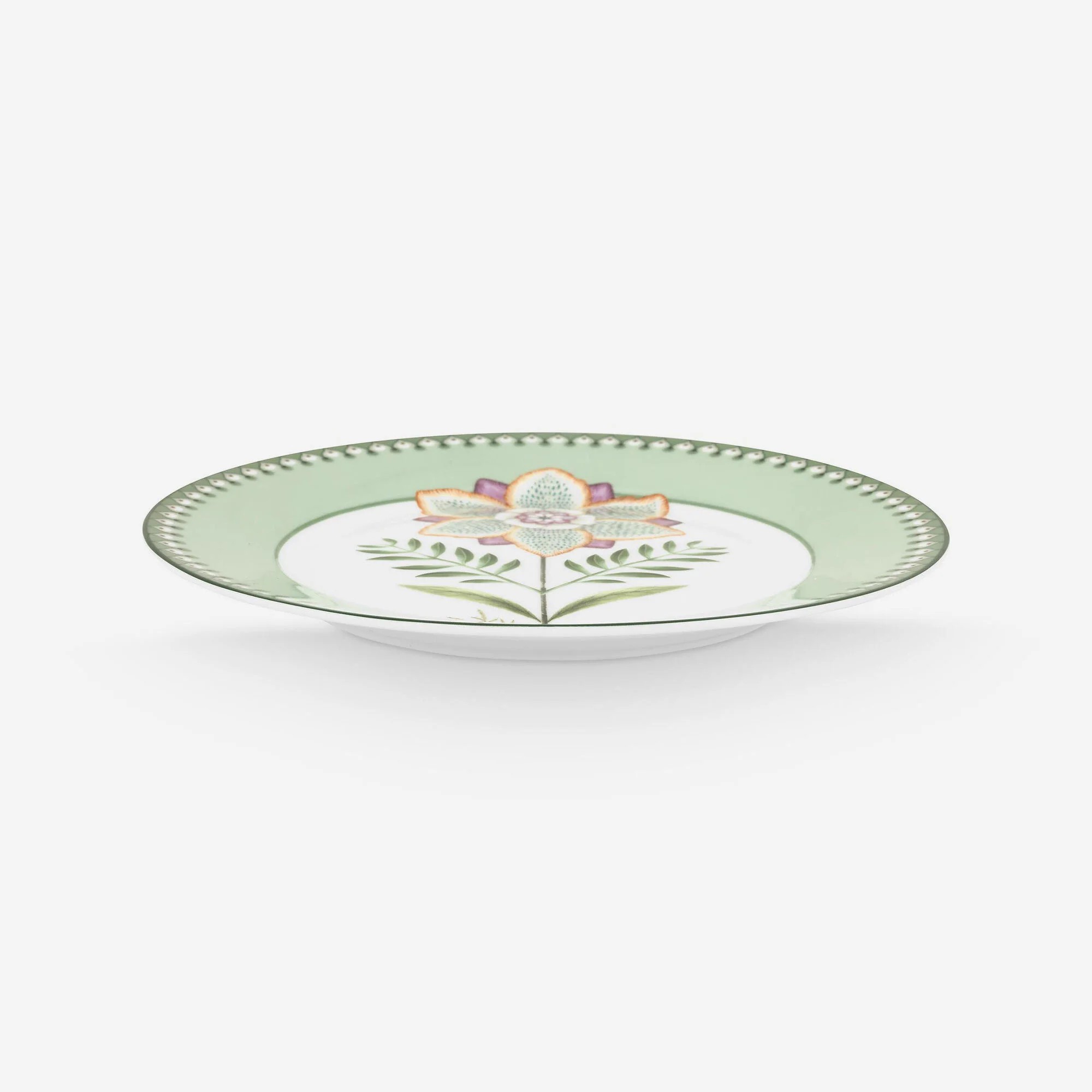 Yeşil Porselen Kahvaltı Tabağı 21 Cm Lily & Lotus