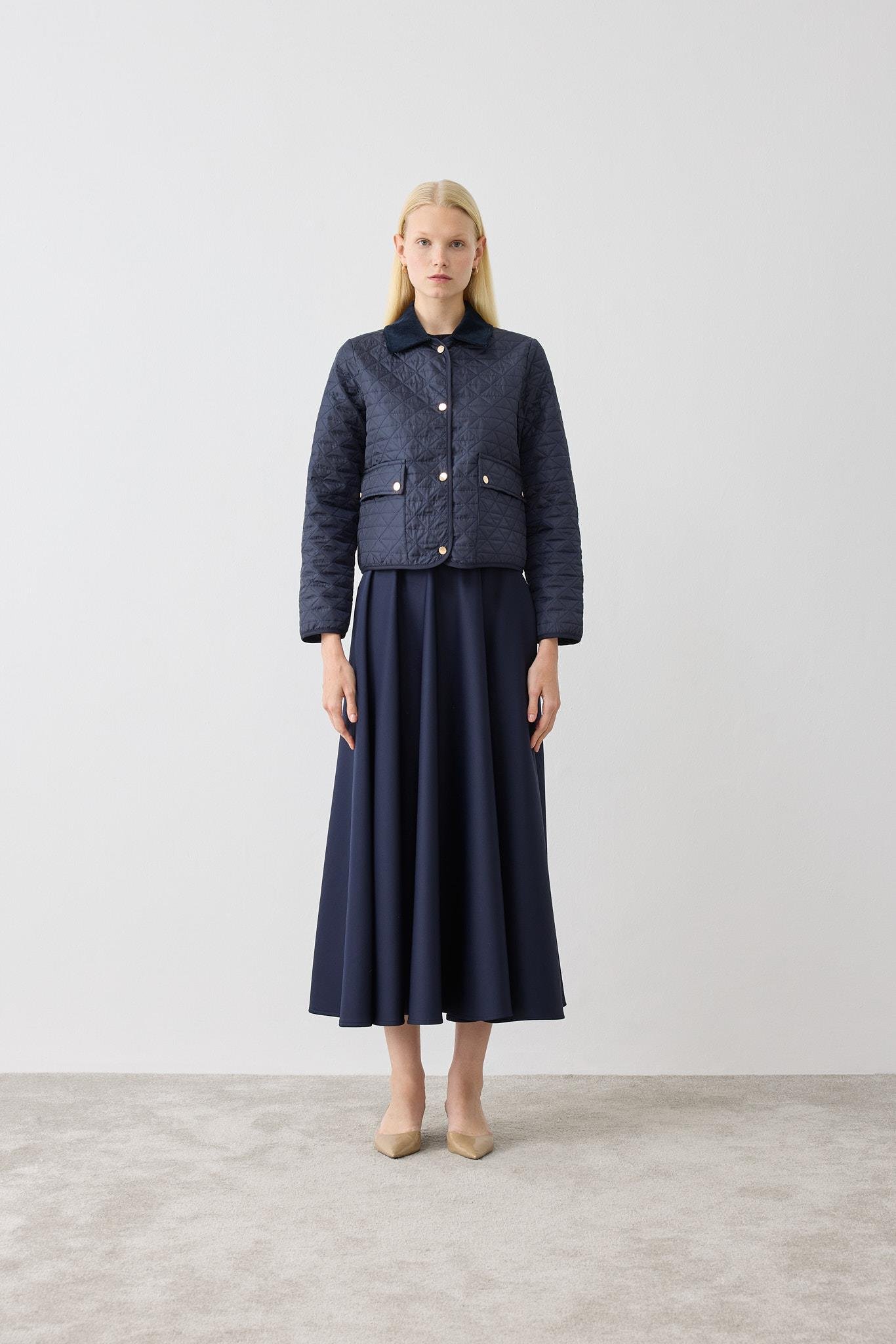 MİORİ LUMA KAPİTONE CEKETLİ SCUBA TAKIM LACİVERT - 1