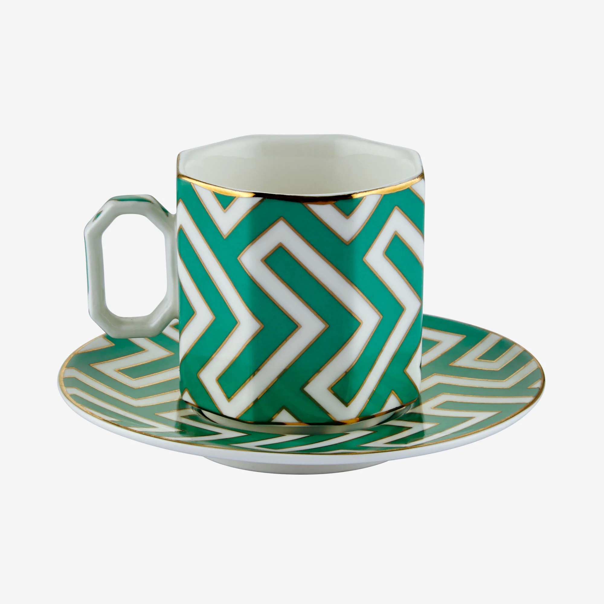 Yeşil Porselen Kahve Fincan Seti 90 Ml Collection by Chiara Alessi