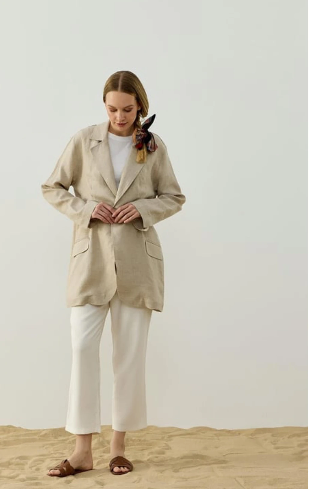 GRACE BLAZER CEKET NATURE