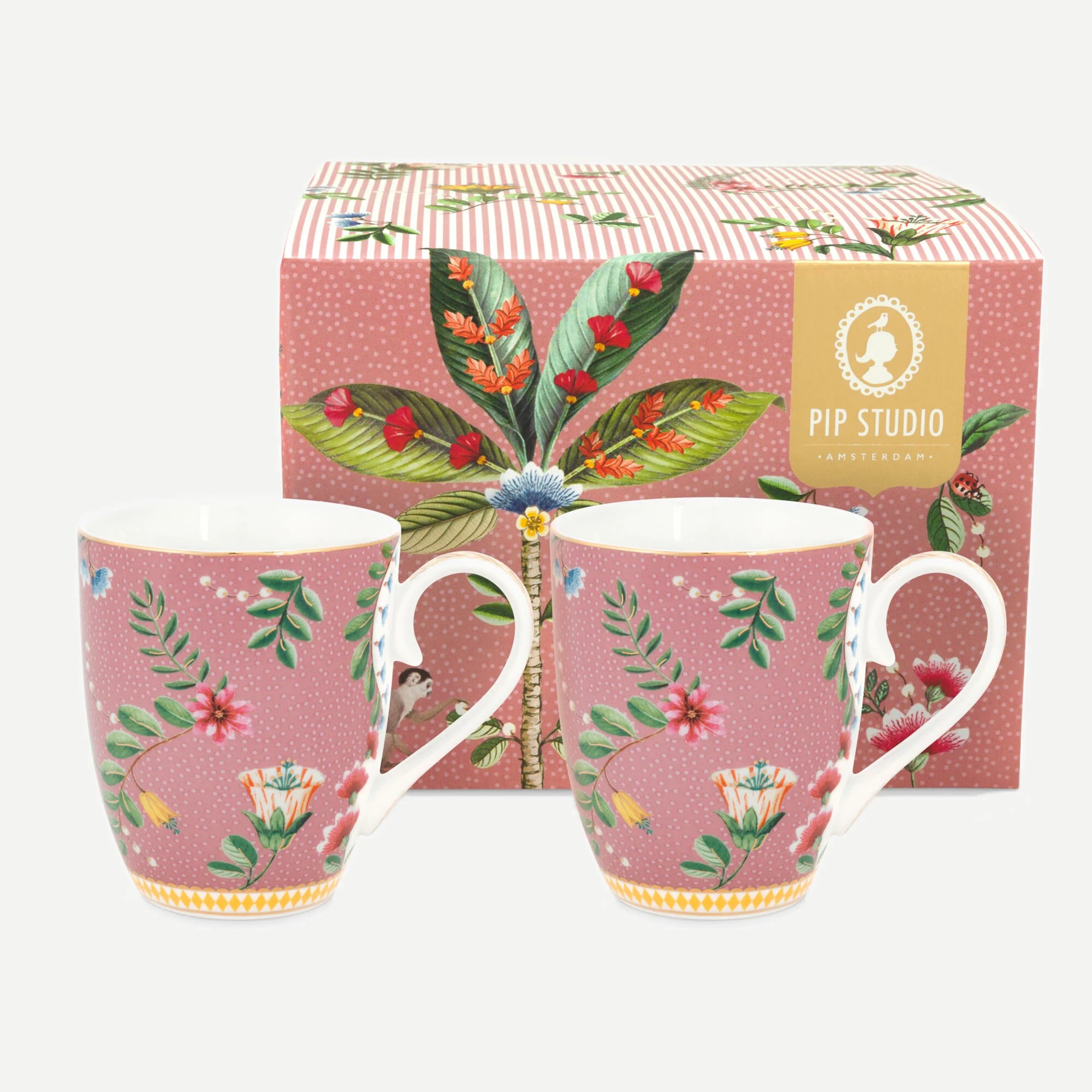 Pembe Porselen Kupa Seti 350 Ml La Majorelle Collection by Pip Studio